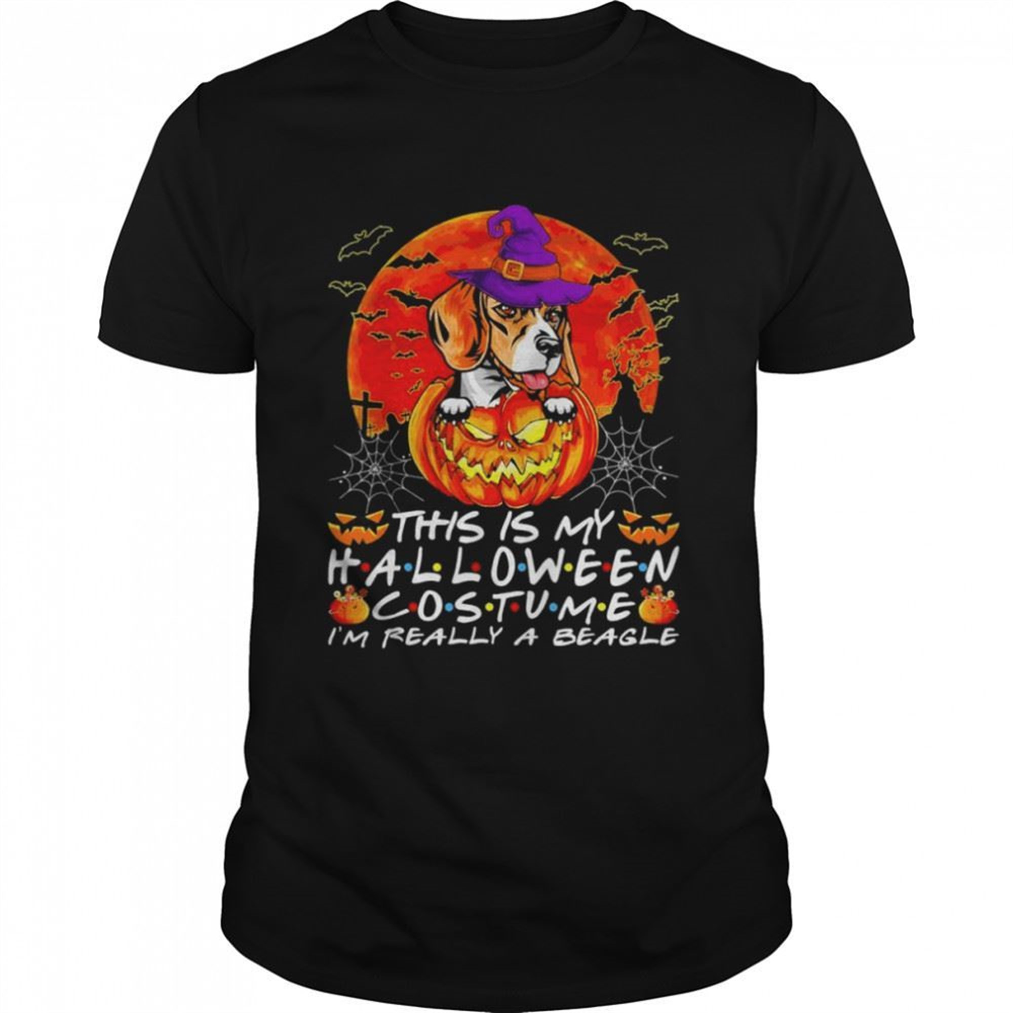 Halloween Costume Im Really A Beagle Dog Pumpkin T-shirt