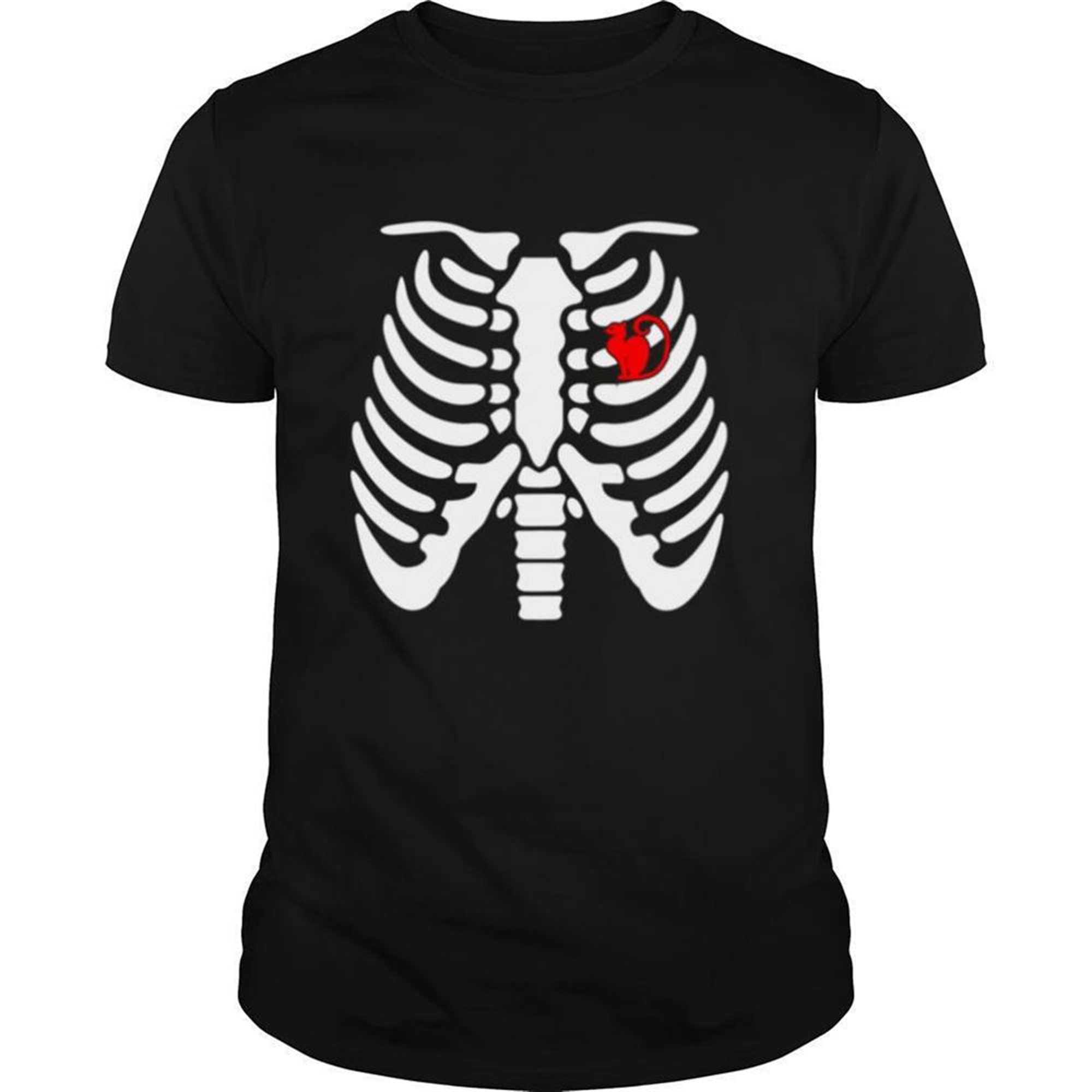 Halloween Day Skeleton Cat Shirt