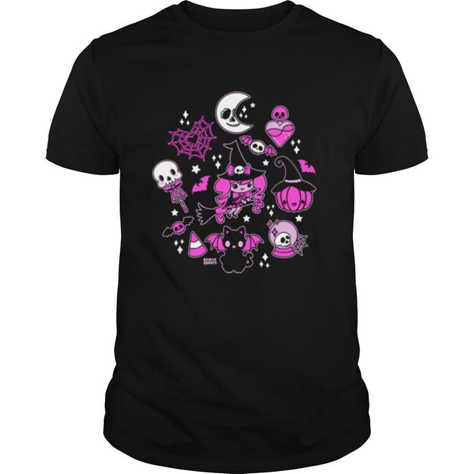 Halloween Doodle Vintage Witchy Magical Pastel Goth Pink Shirt