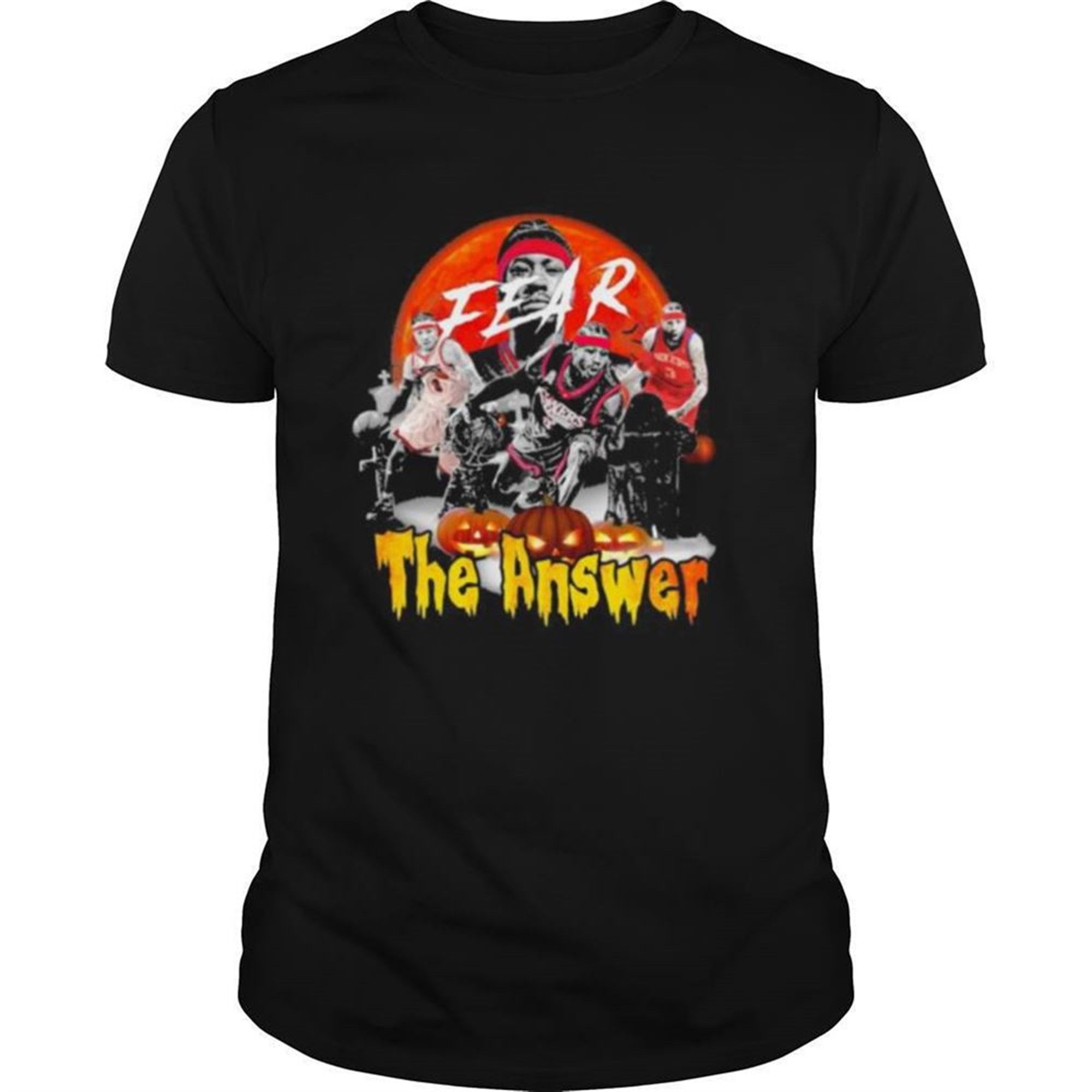 Halloween Fear The Answer Basketball Sunset Shirt