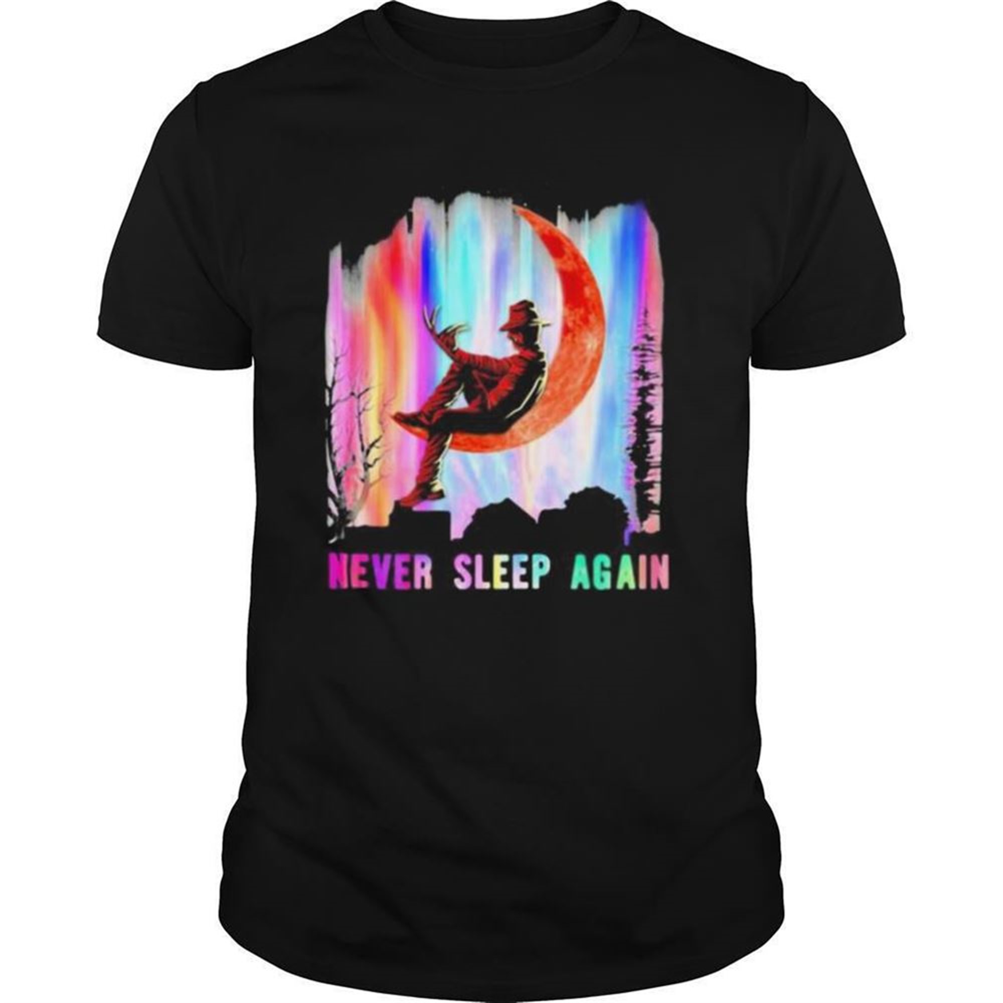 Halloween Freddy Krueger Never Sleep Again Moon Shirt