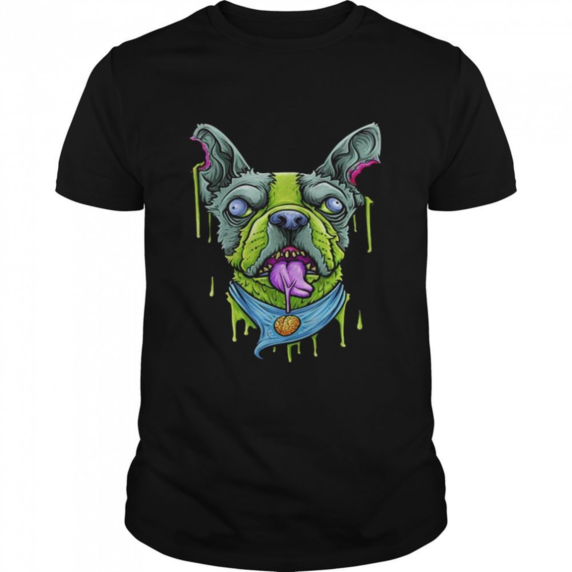 Halloween French Bulldog Zombie Apocalypse Scary Dog Shirt
