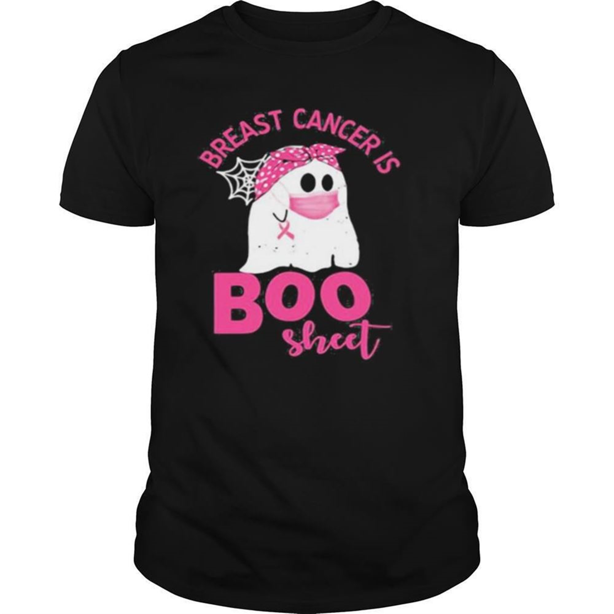 Halloween Ghost Breast Cancer Awareness Is Boo Sheet Shirt