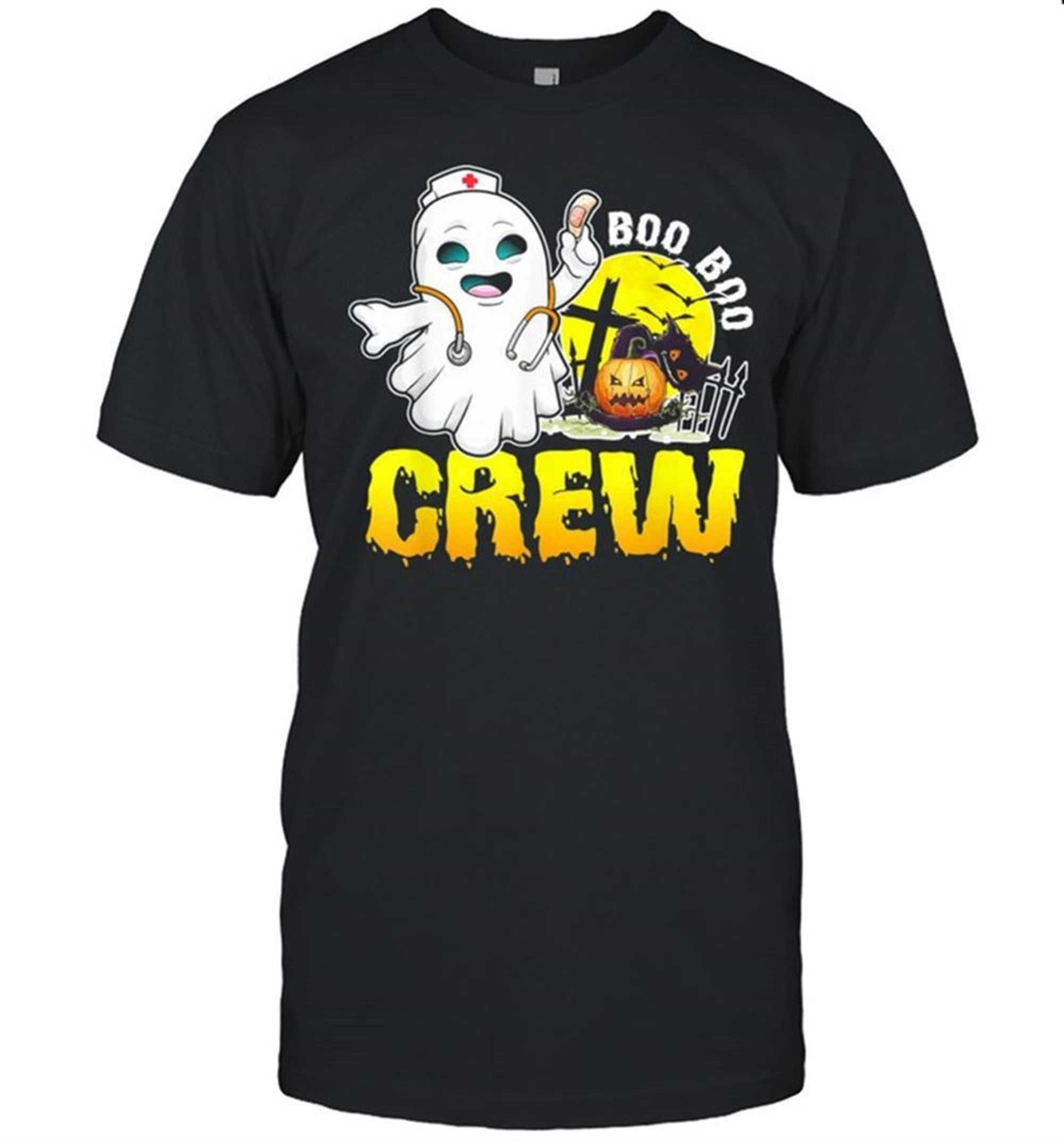 Halloween Ghost Rn Nurse Boo Boo Crew Shirt