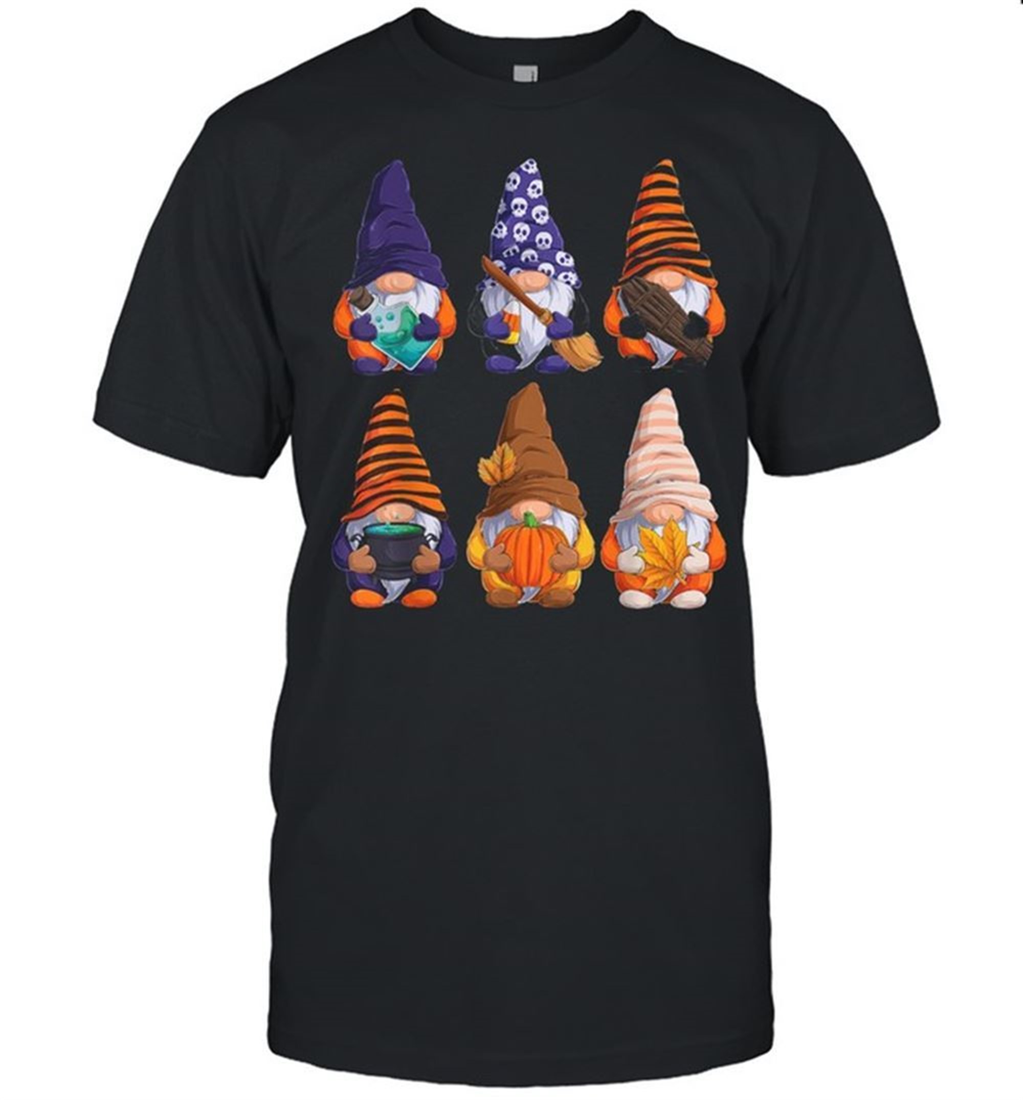 Halloween Gnomes Autumn Pumpkins Fall Holiday Shirts