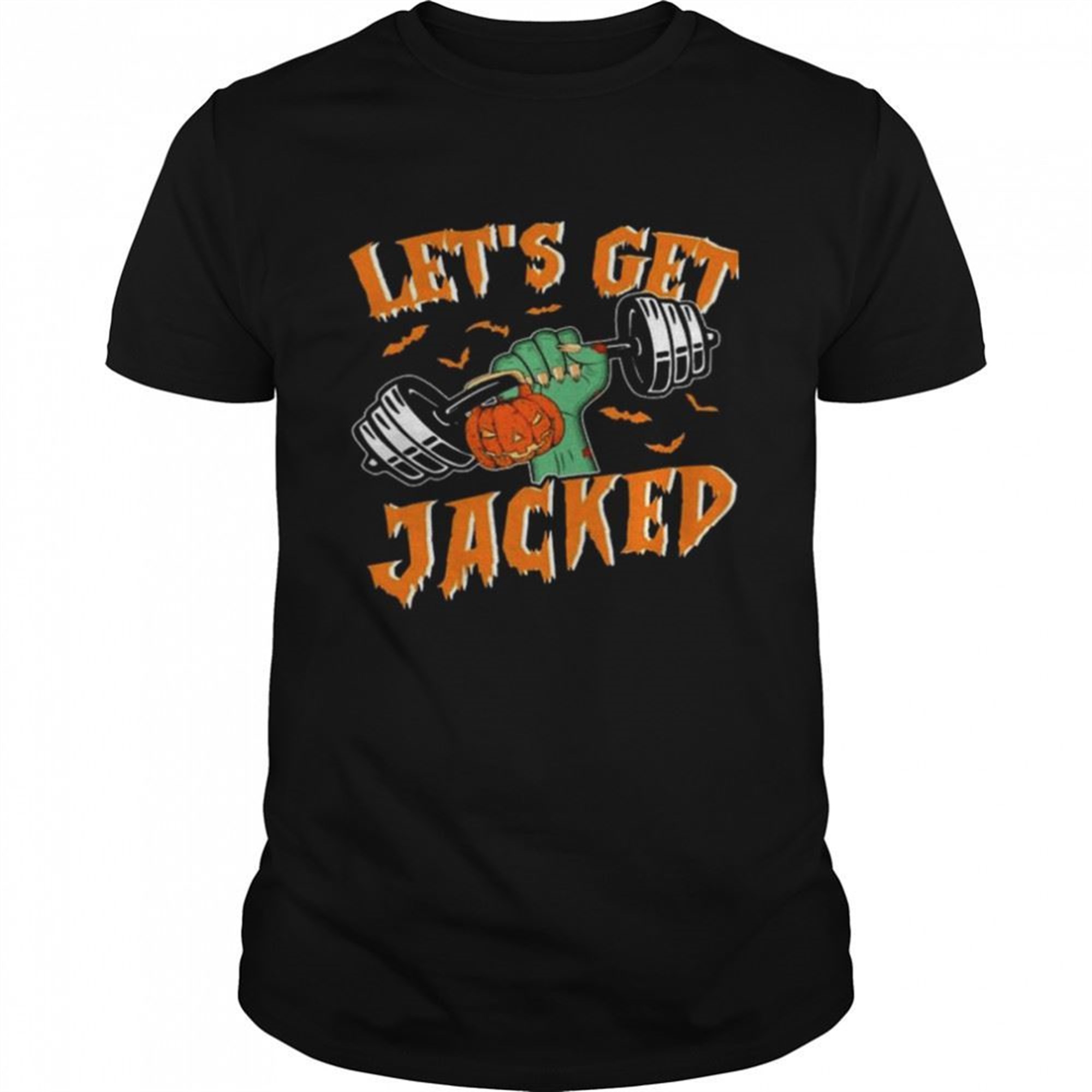 Halloween Gym Pumpkin Lets Get Jacked Shirt