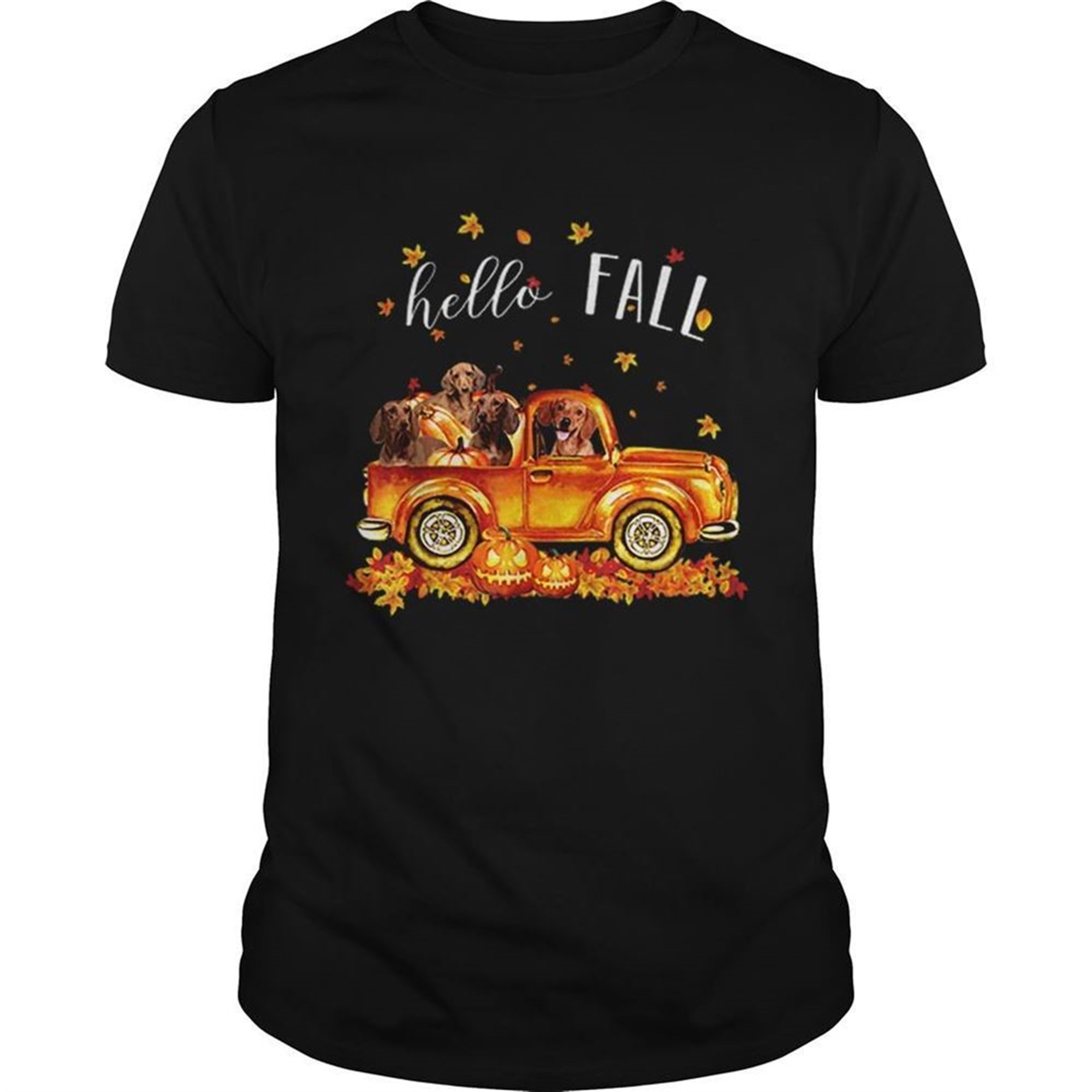 Halloween Hello Fall Dachshund Shirt