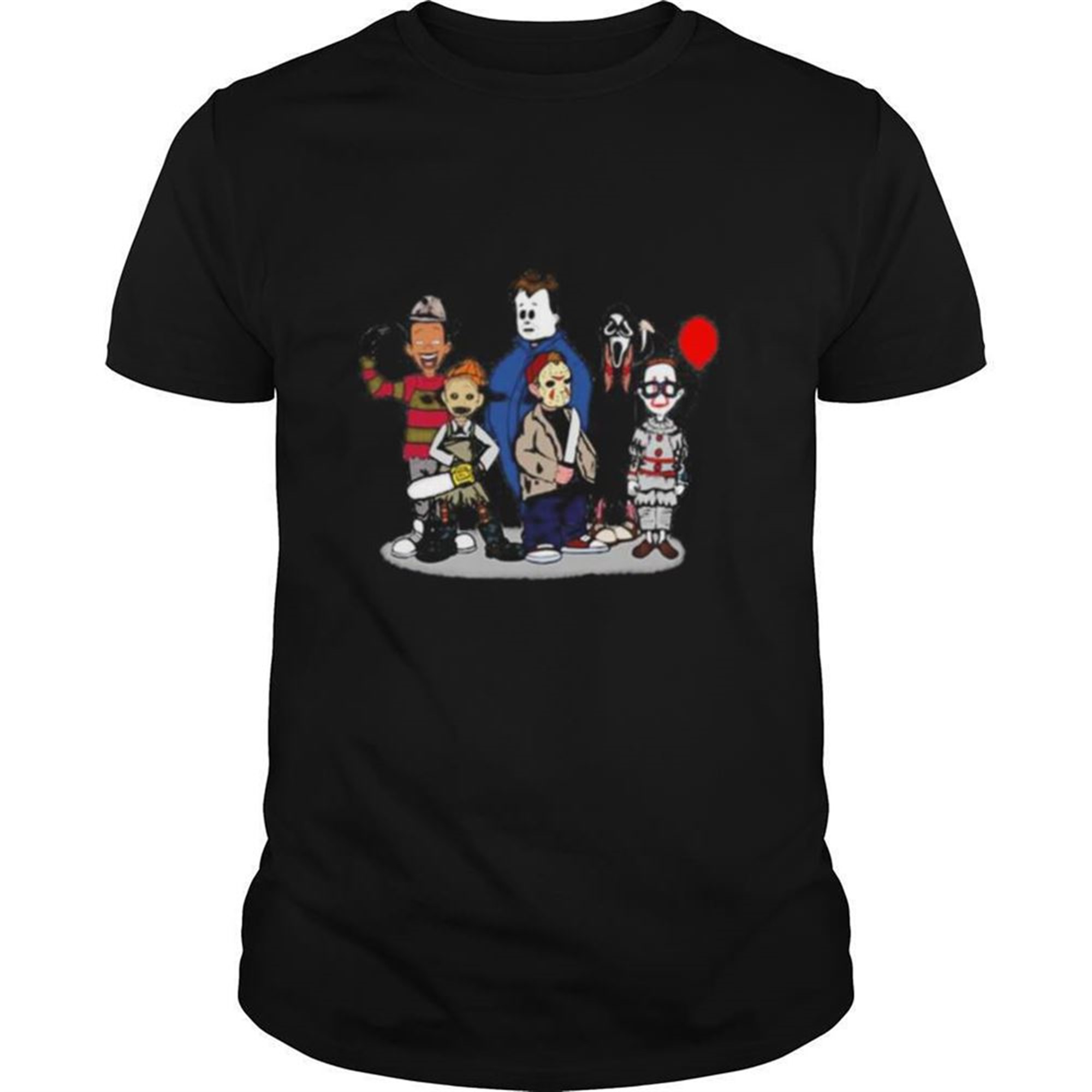 Halloween Horror Characters Cartoon Children Shirt