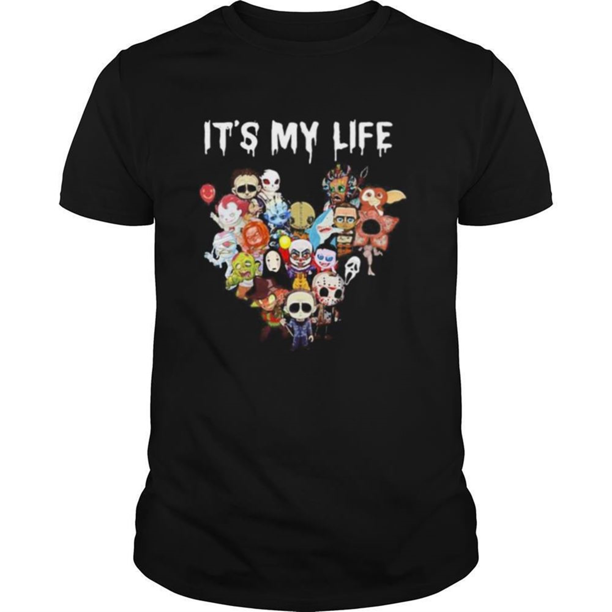 Halloween Horror Characters Its My Life Heart Shirt