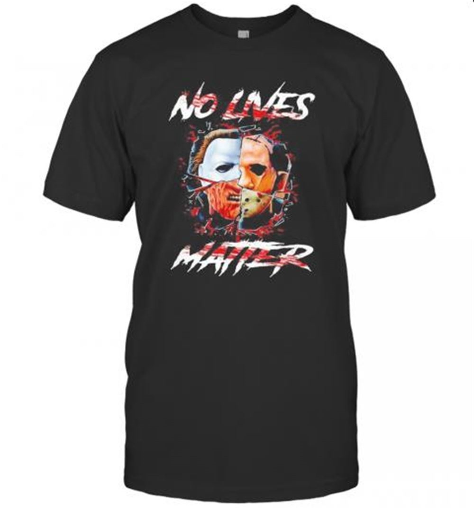 Halloween Horror Characters No Lives Matter T-shirt