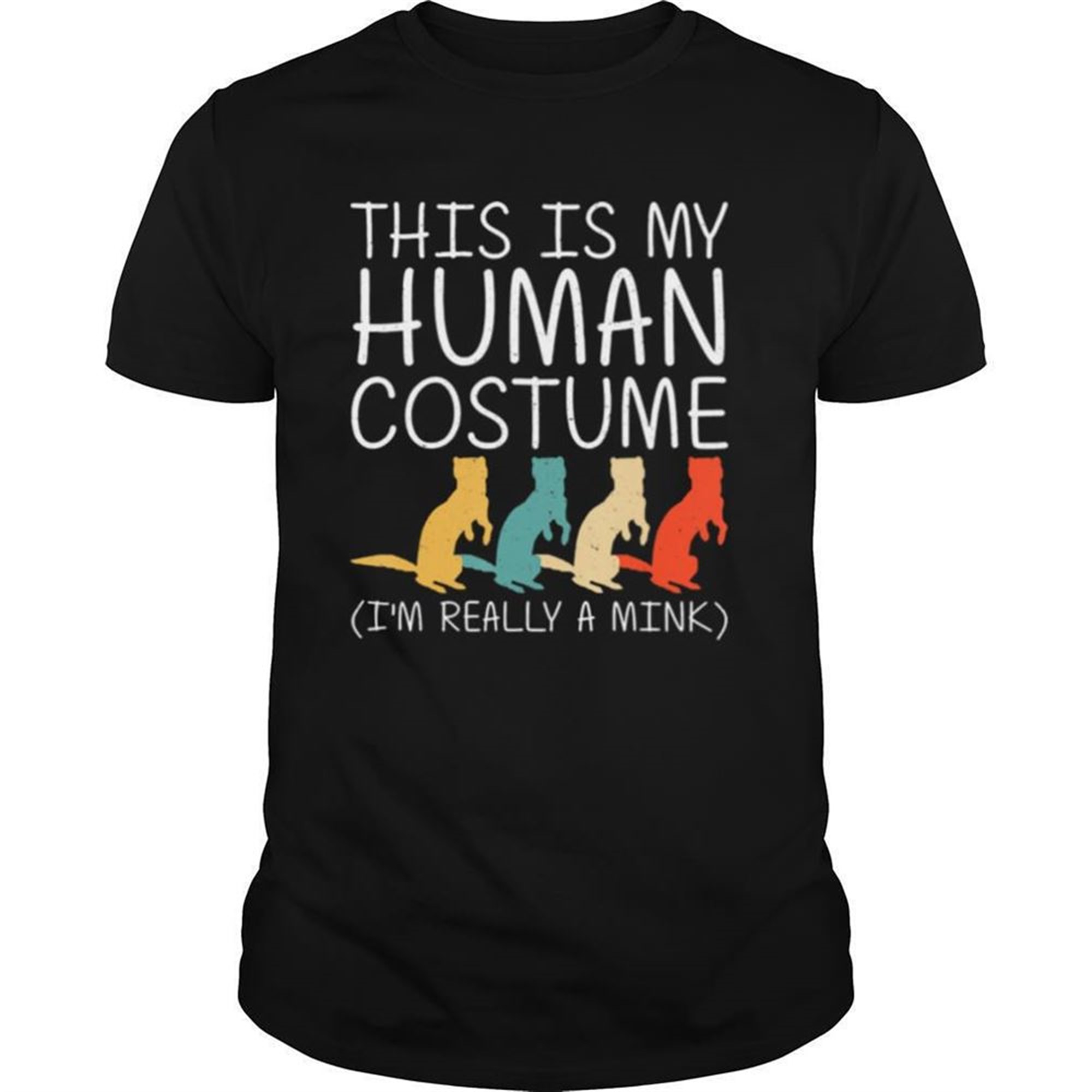 Halloween Human Costume Weasel Otter Easy Diy Gift Shirt