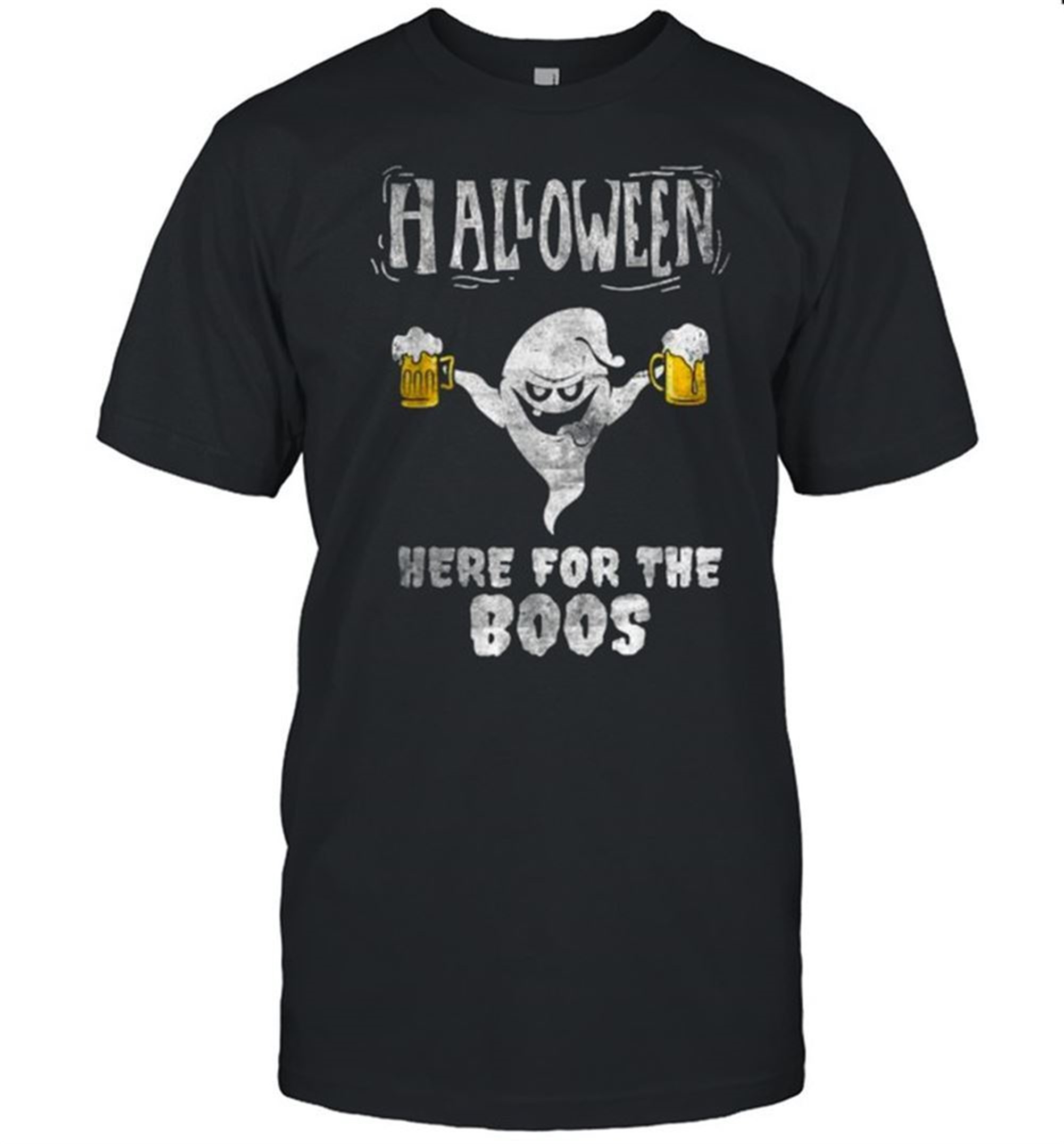 Halloween In August Partying Ghost Im Here For The Boos T-shirt