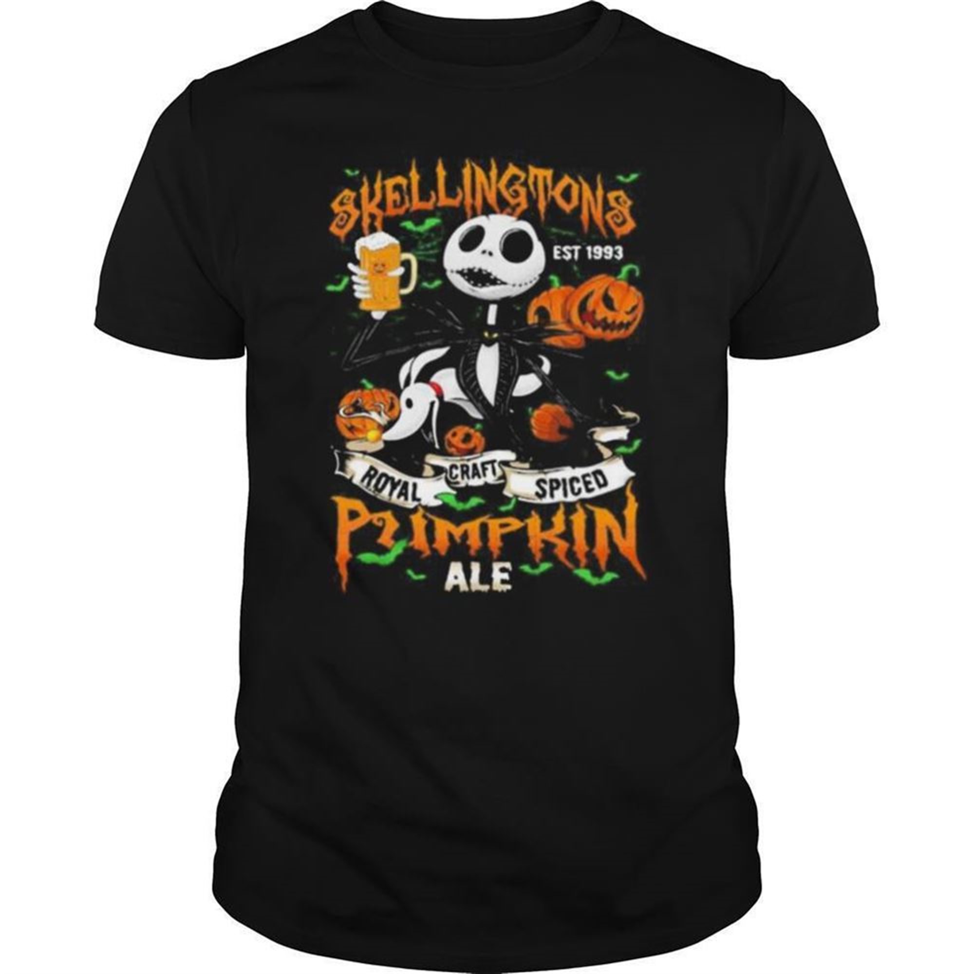 Halloween Jack Skellington Est 1993 Royal Craft Spiced Pumpkin Ale Shirt