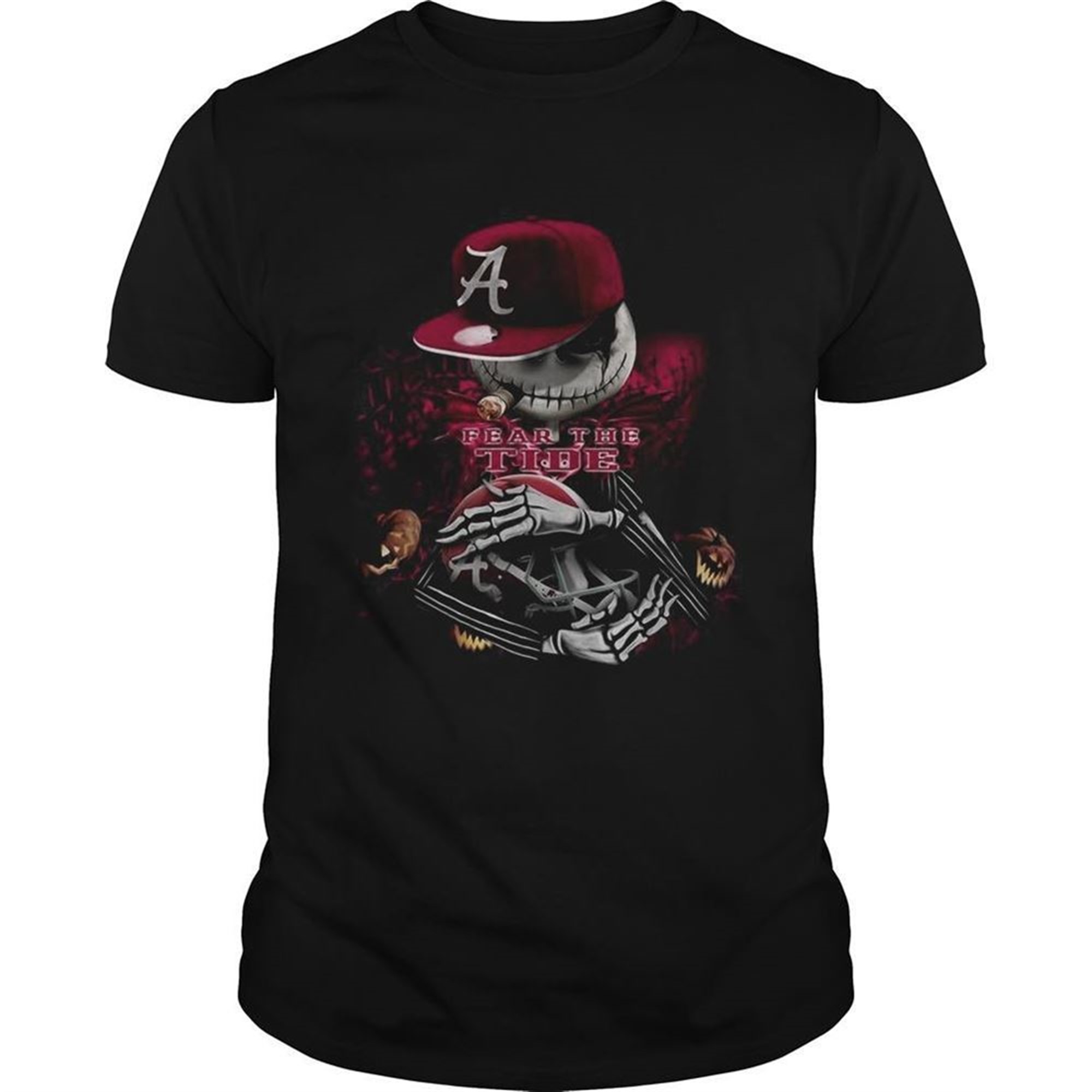 Halloween Jack Skellington Fear The Crimson Tide Shirt