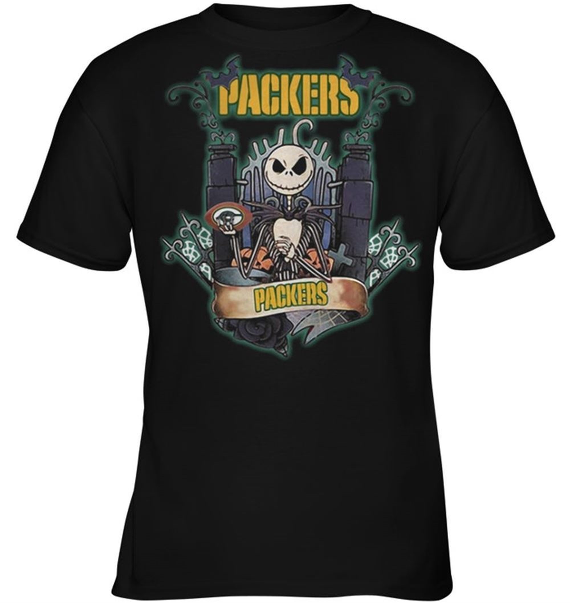 Halloween Jack Skellington Packers Shirt