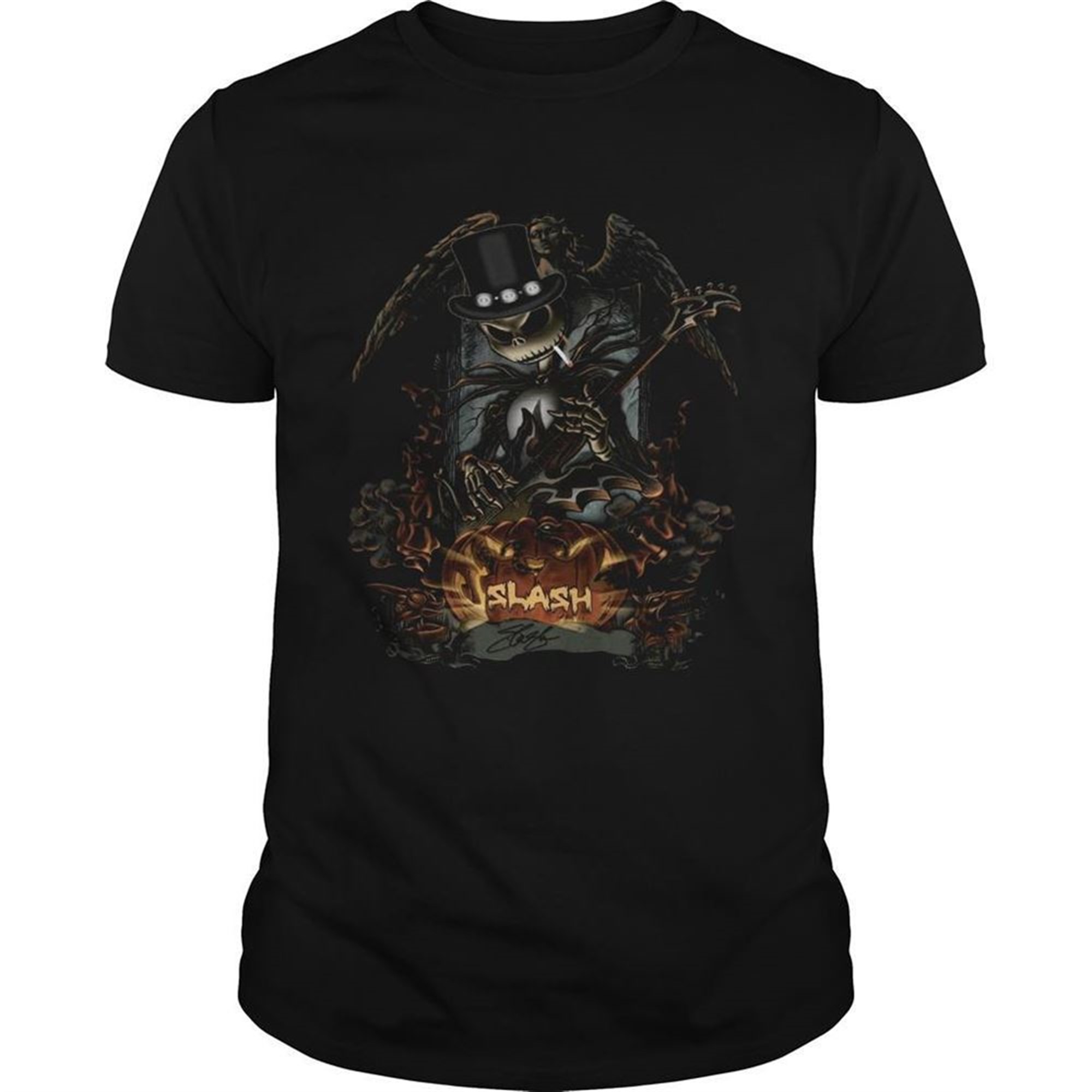 Halloween Jack Skellington Smoking Slash Pumpkin Shirt