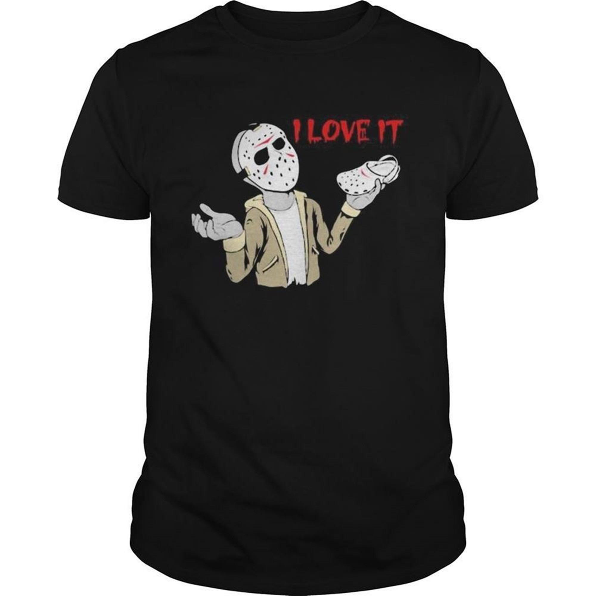 Halloween Jason Voorhees I Love It Cross Shirt