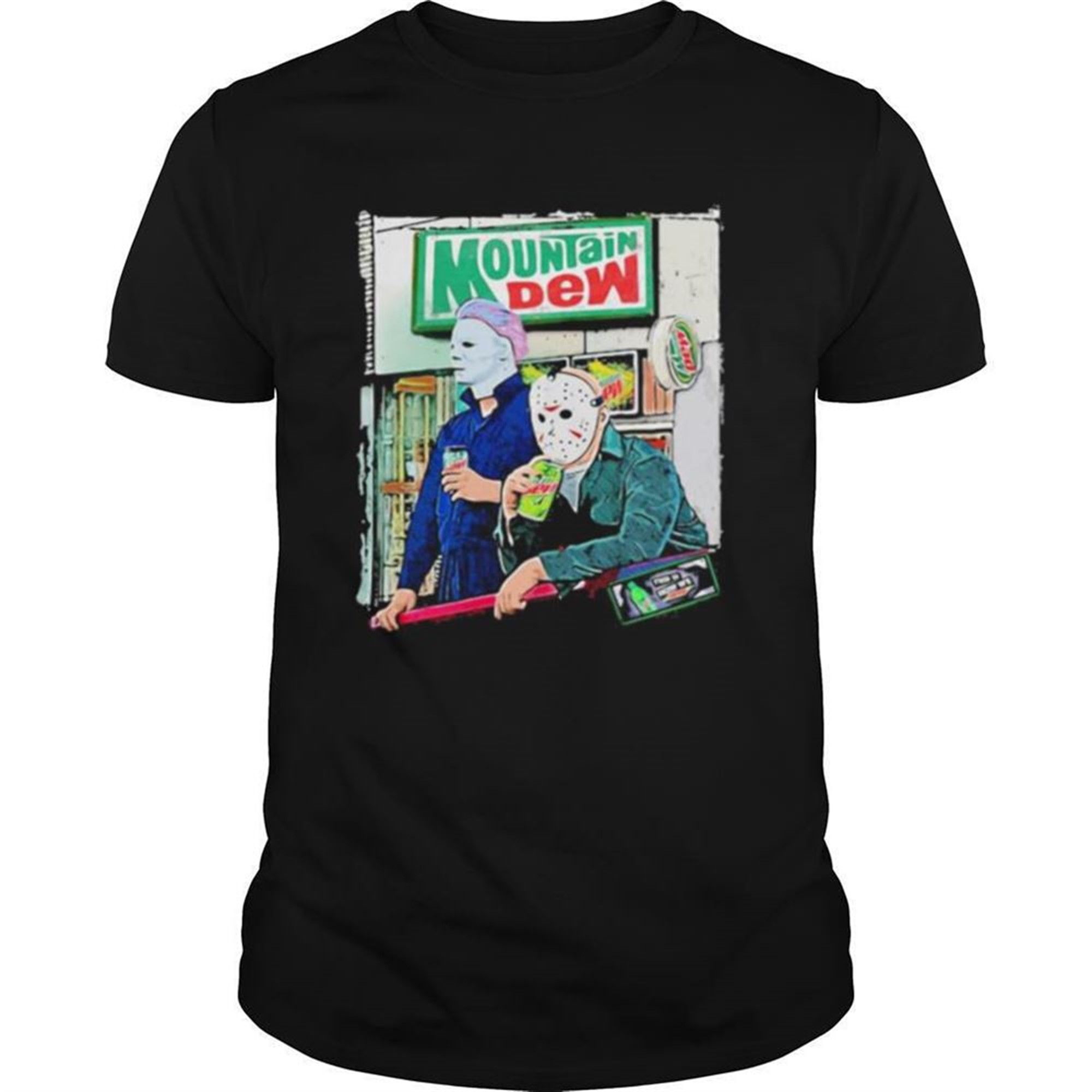 Halloween Jason Voorhees Michael Myers Mountain Dew Shirt