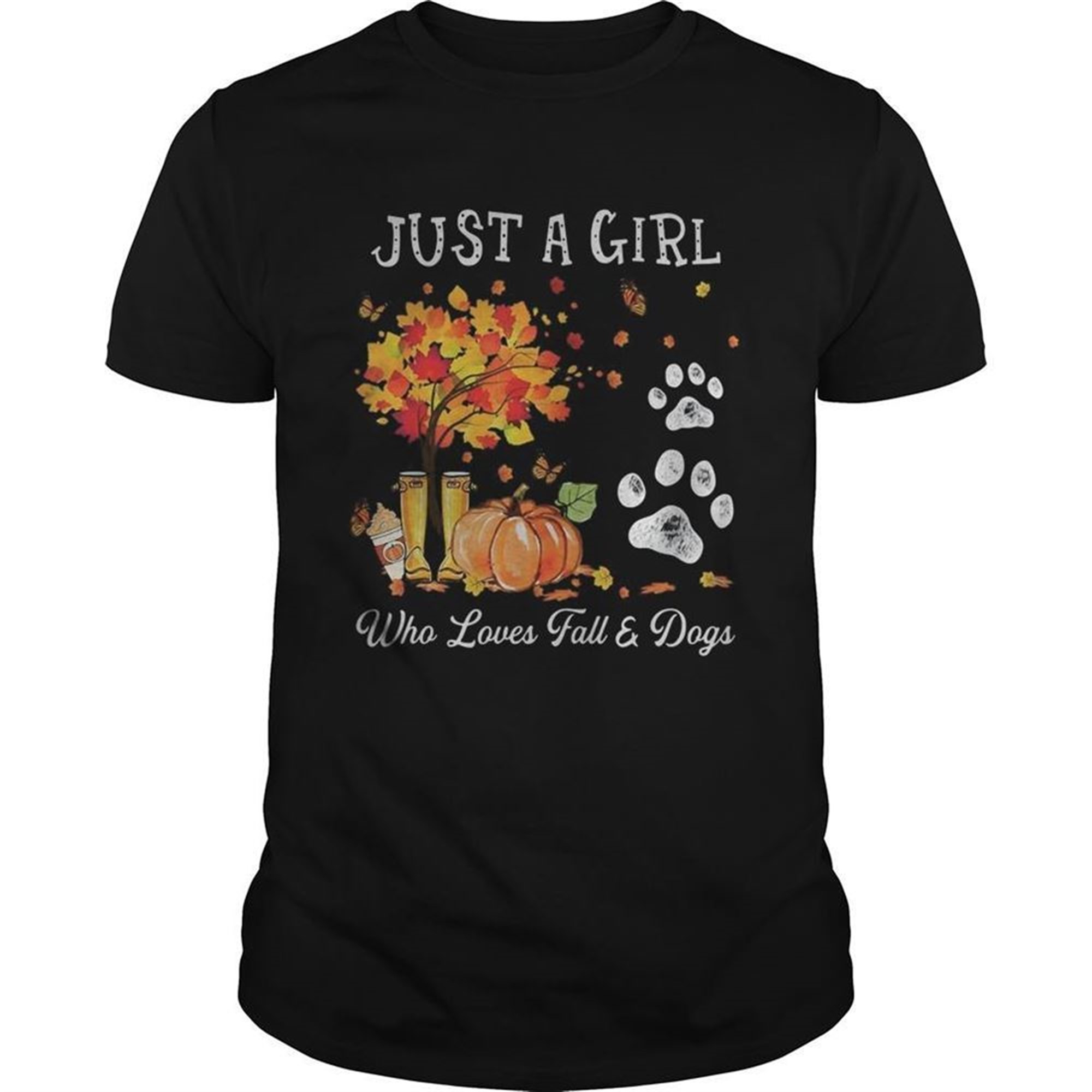 Halloween Just A Girl Who Loves Fall And Dogs Shirt