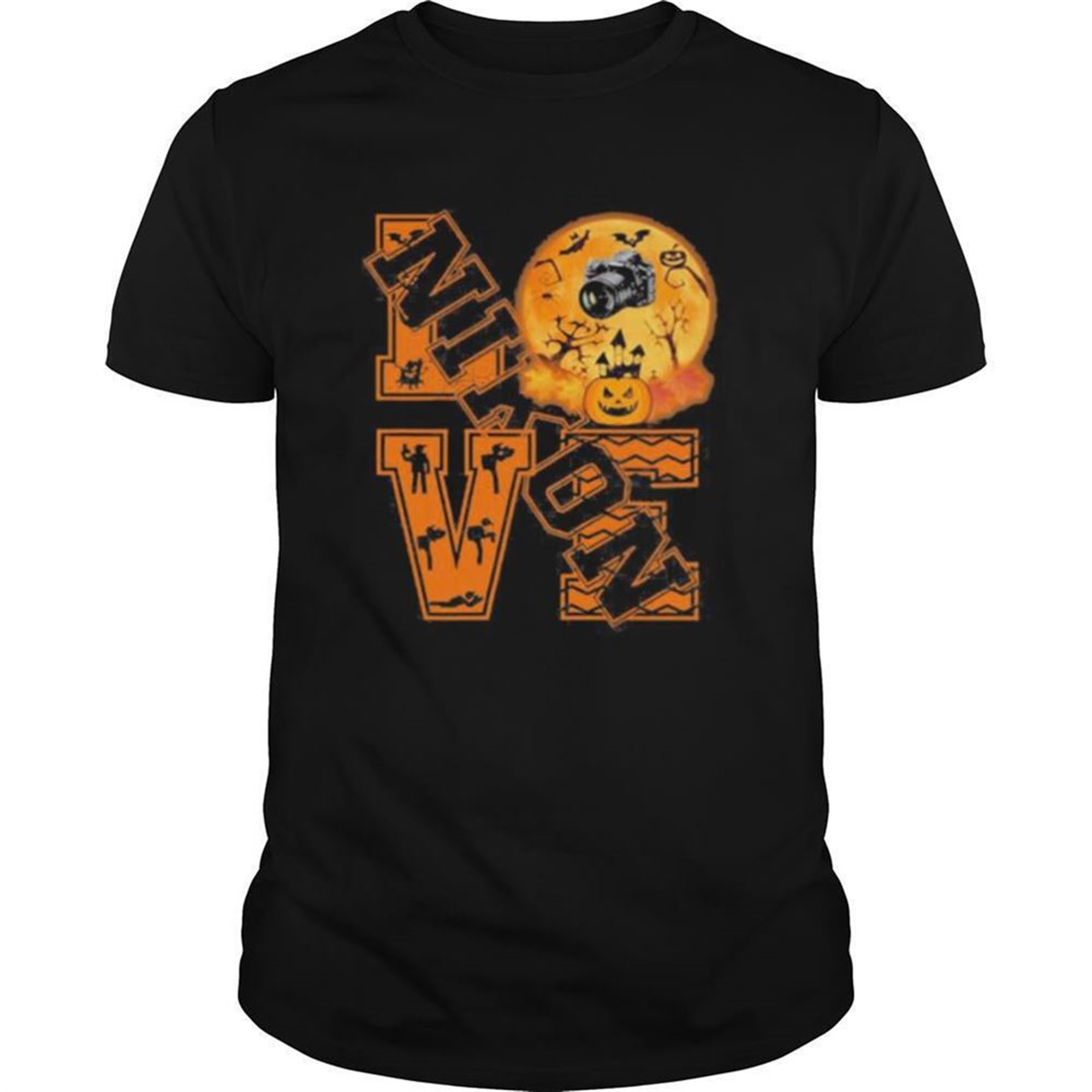 Halloween Love Nikon Camera Moon Shirt