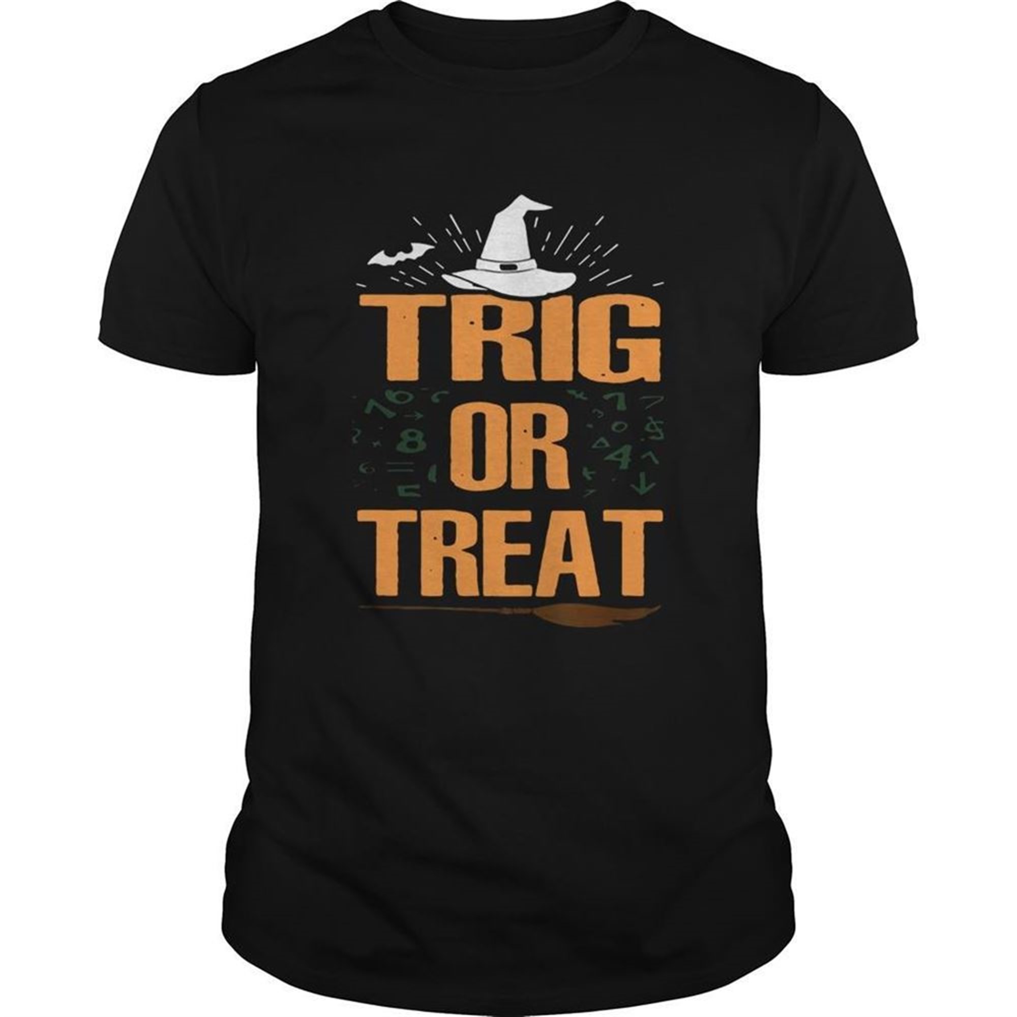 Halloween Math Teacher Trig Or Treat Student School College Unisex Tshirt