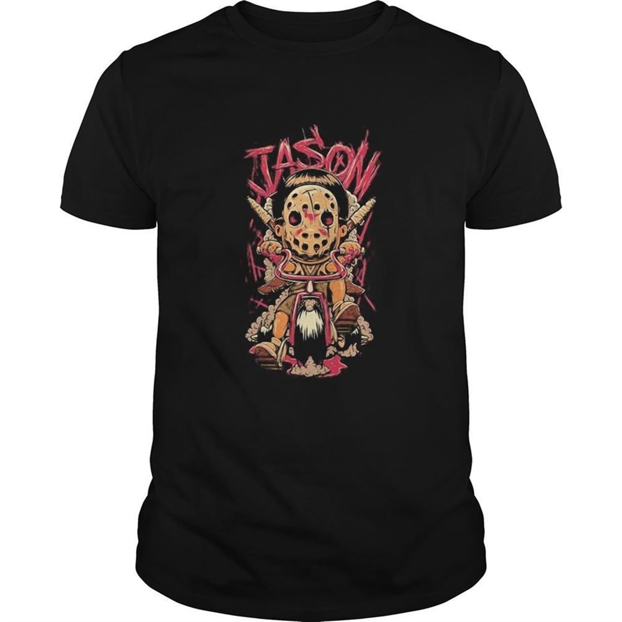 Halloween Michael Myers Jason Riding Bicycle Shirt