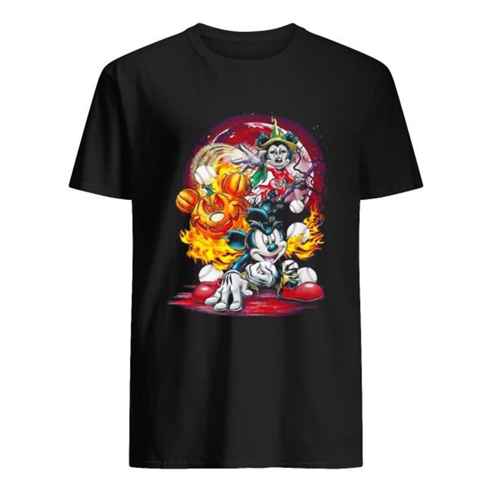 Halloween Mickey Mouse Baseball Shirt