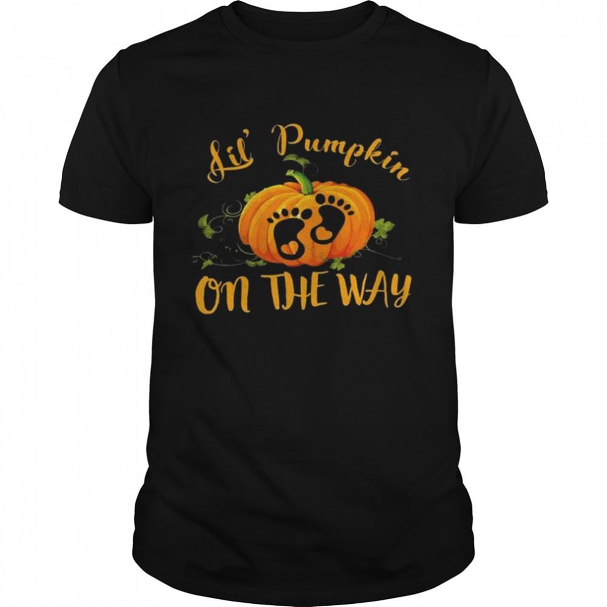 Halloween Mom To Be Lil Pumpkin On The Way Shirt