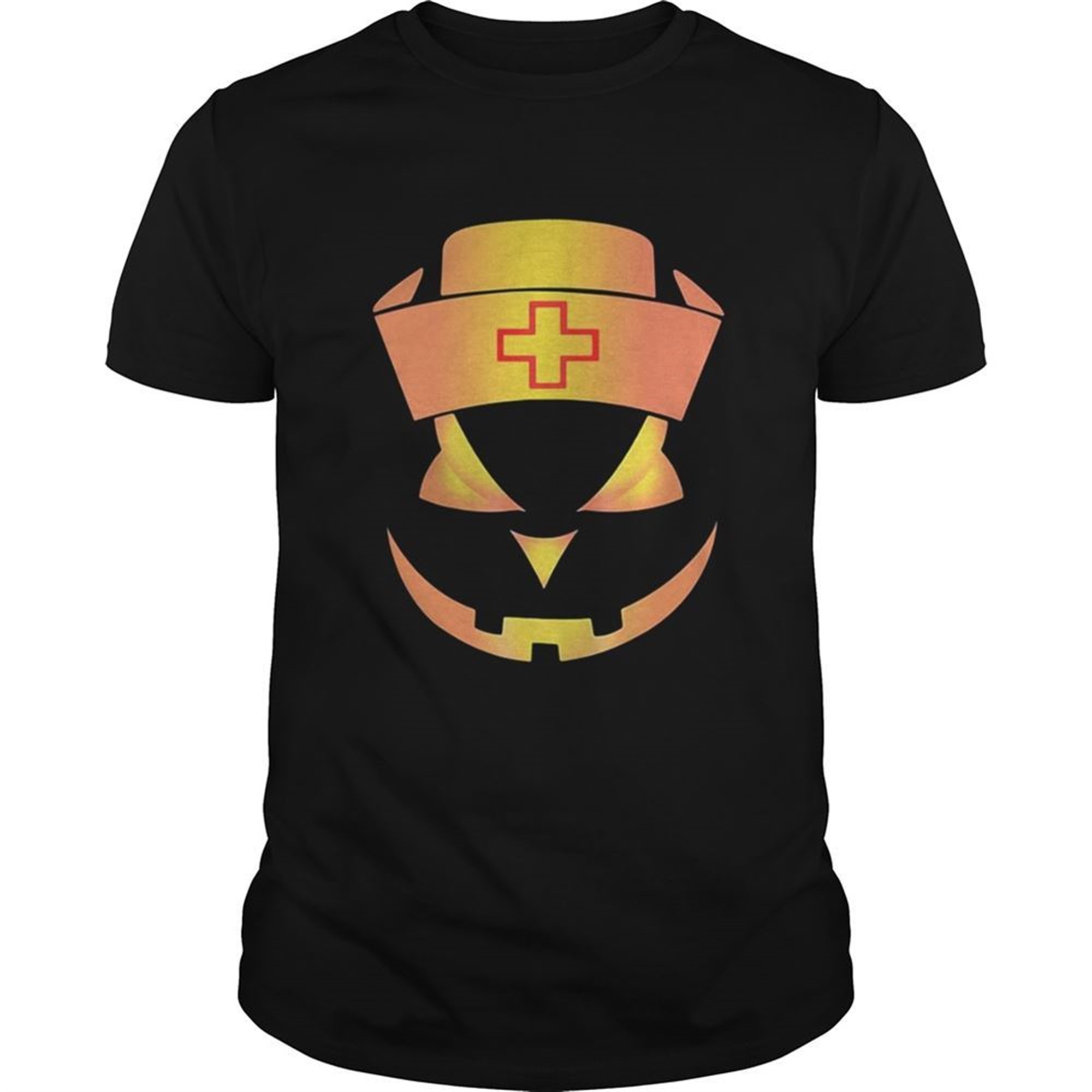 Halloween Nurse Pumpkin Face Shirt