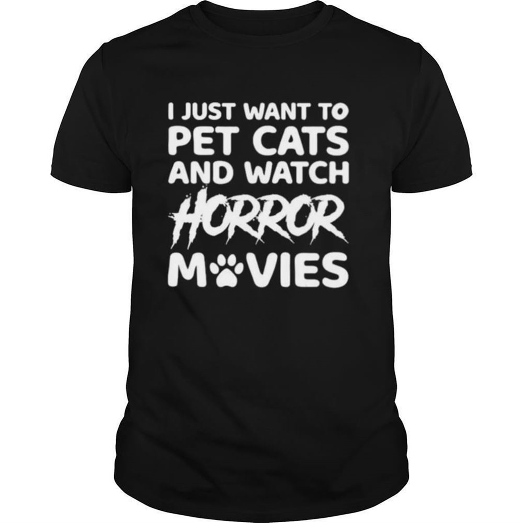 Halloween Pet Cats And Watch Horror Movies Shirt