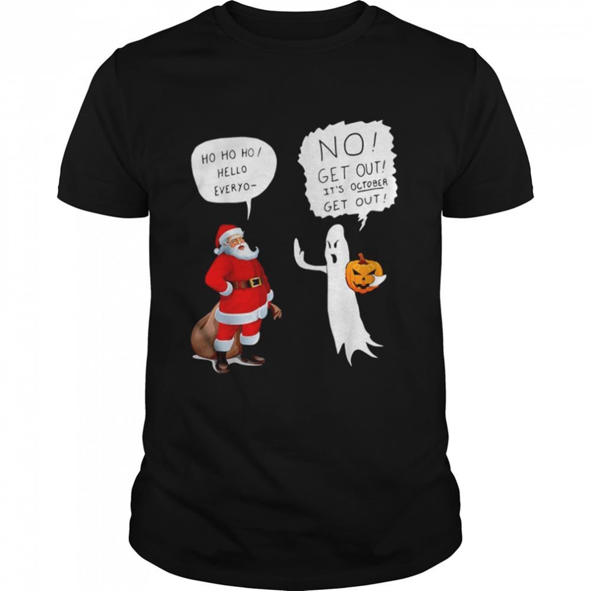 Halloween Pumpkin Christmas Santa Shirt