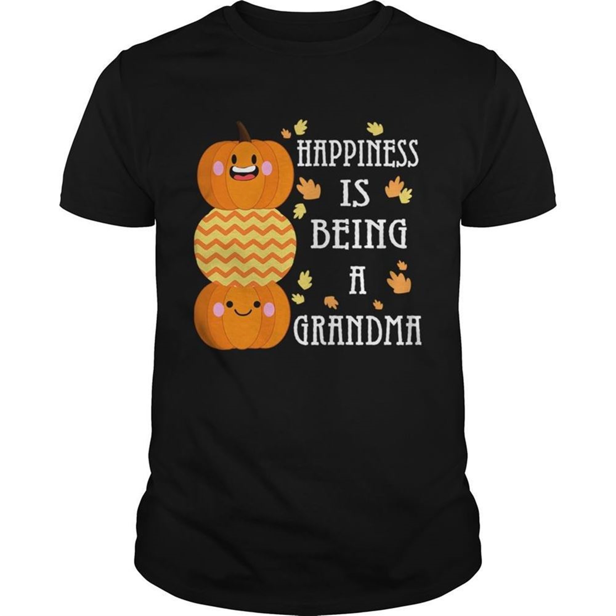 Halloween Pumpkin Happiness Is Being A Grandma Tshirt