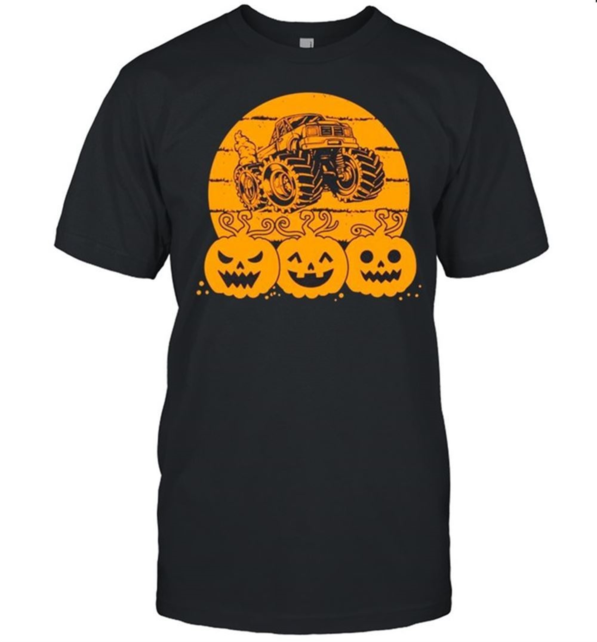 Halloween Pumpkin Monster Truck Shirt