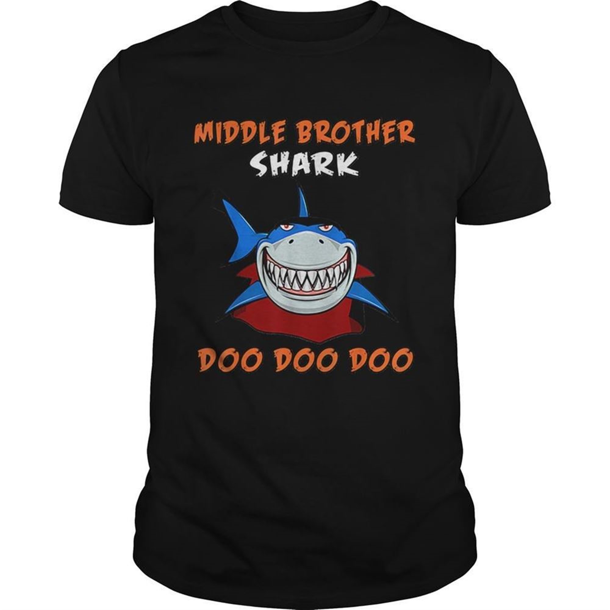 Halloween Shark Doo Doo Dracula Middle Brother Shark Shirt