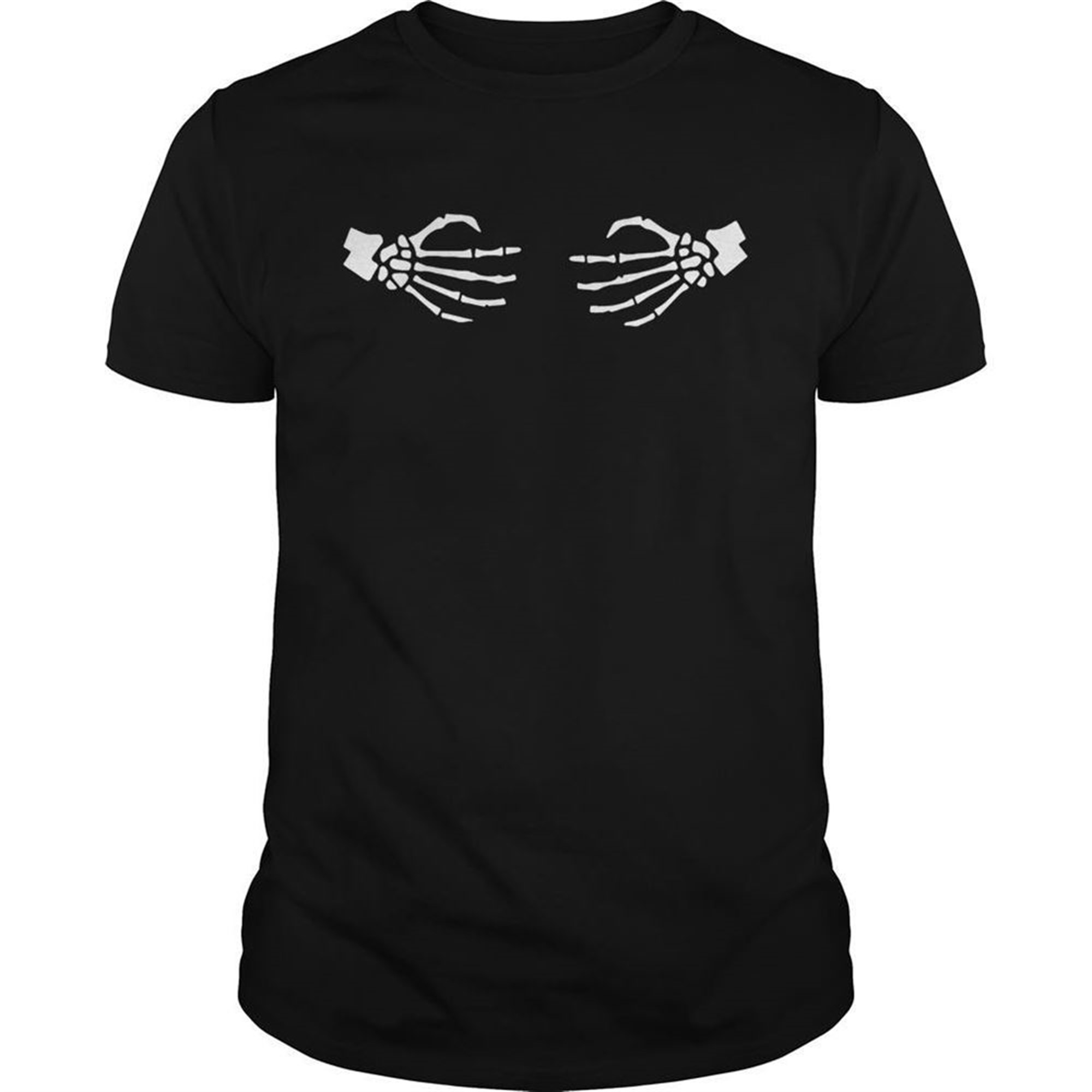 Halloween Skeleton Wrap Around Hands Womens Shirt