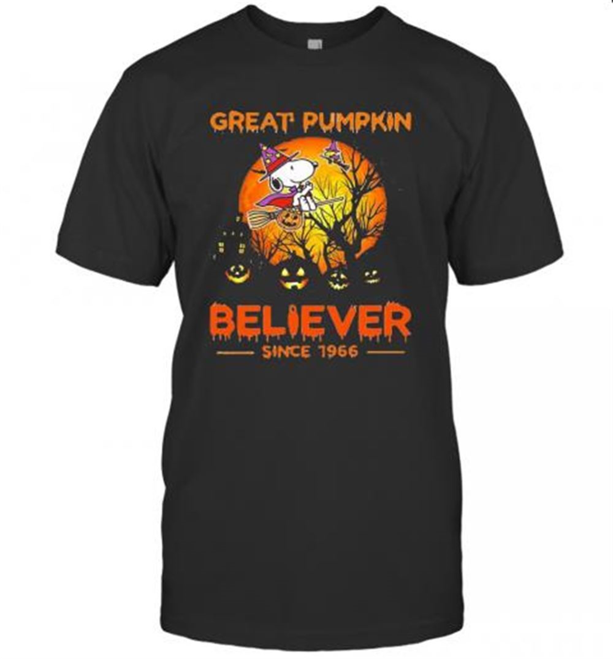 Halloween Snoopy Great Pumpkin Believer Since 1966 T-shirt