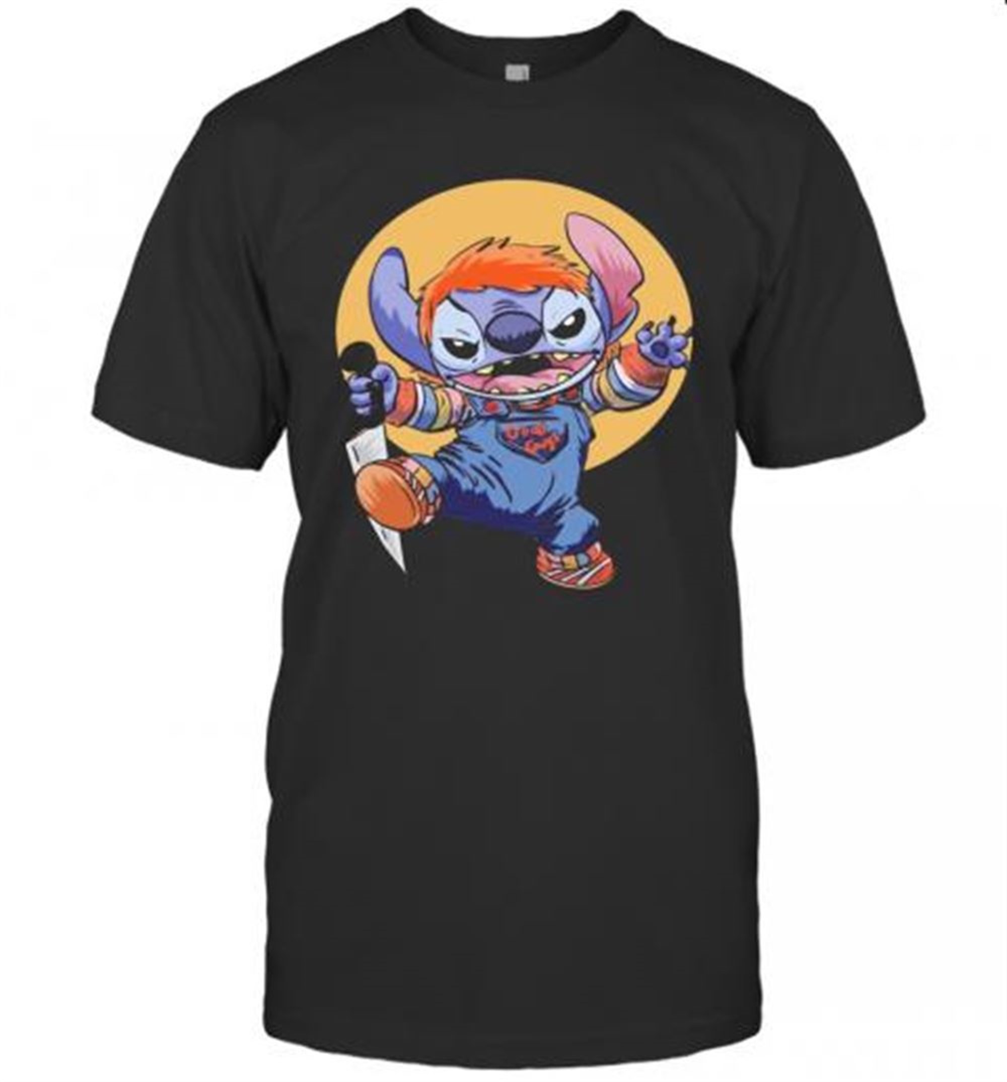 Halloween Stitch Good Guys Chucky Doll Moon T-shirt