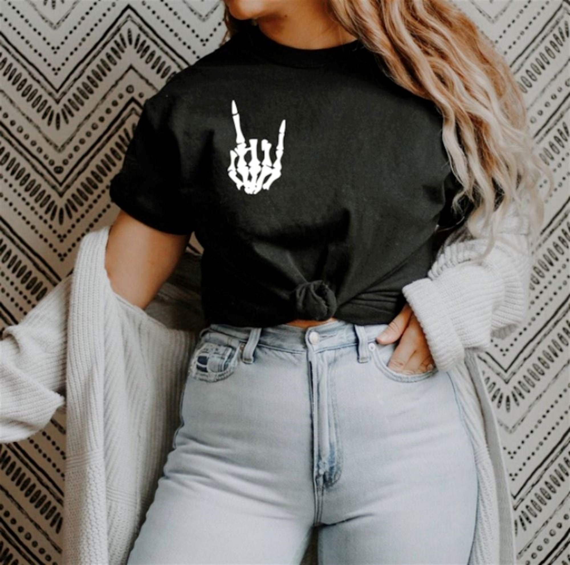 Halloween T-shirt For Adult Halloween Party Shirt Rocker Tee Halloween Vintage Shirt Womens Halloween Shirt Halloween Shirt Women