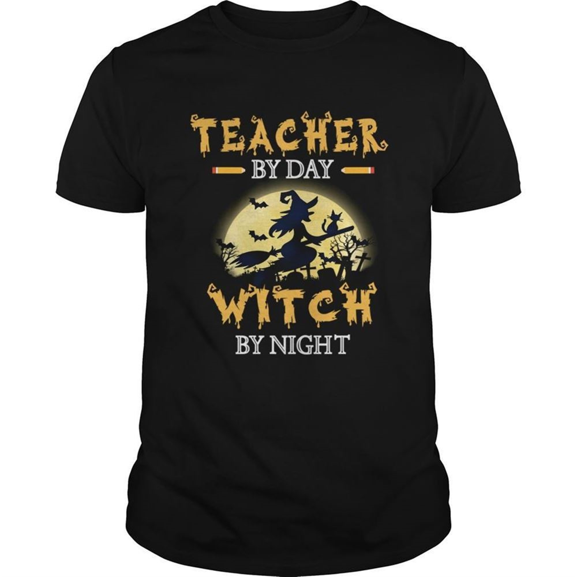 Halloween Teacher By Day Witch By Night Tshirt