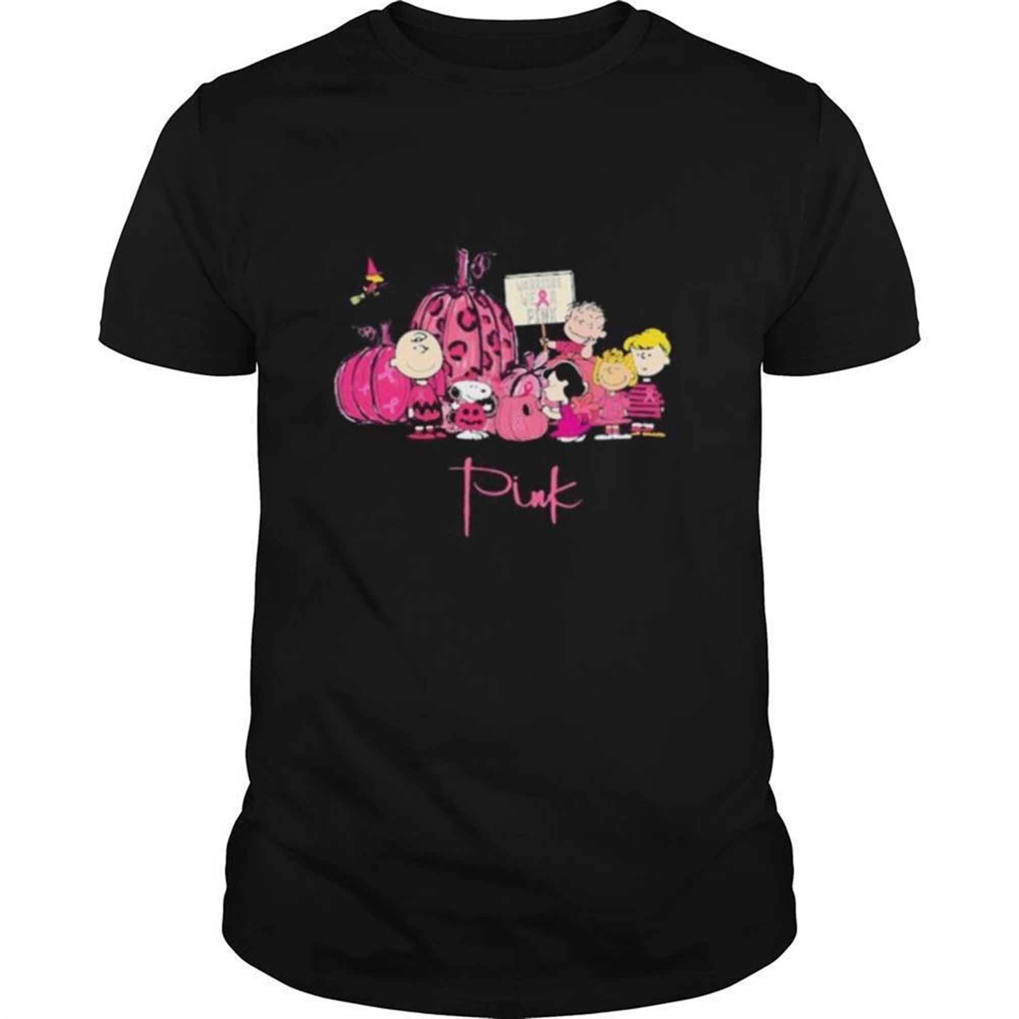 Halloween The Peanuts Warrior Were Pink Cancer Awareness Shirt
