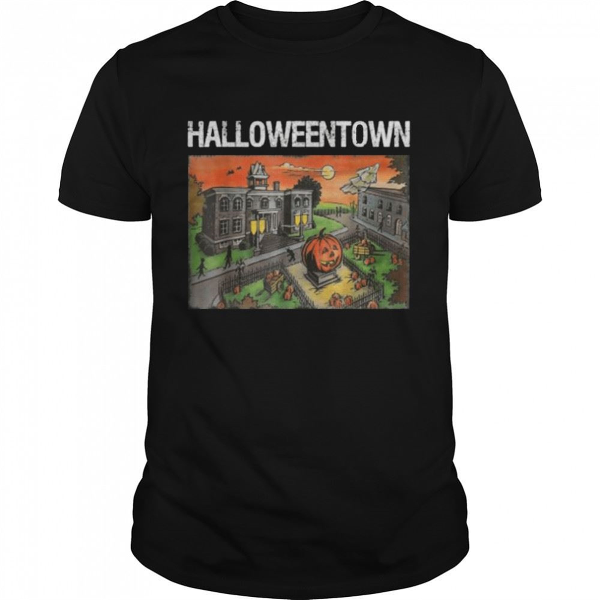 Halloween Town In University Pumpkin And Ghost T-shirt
