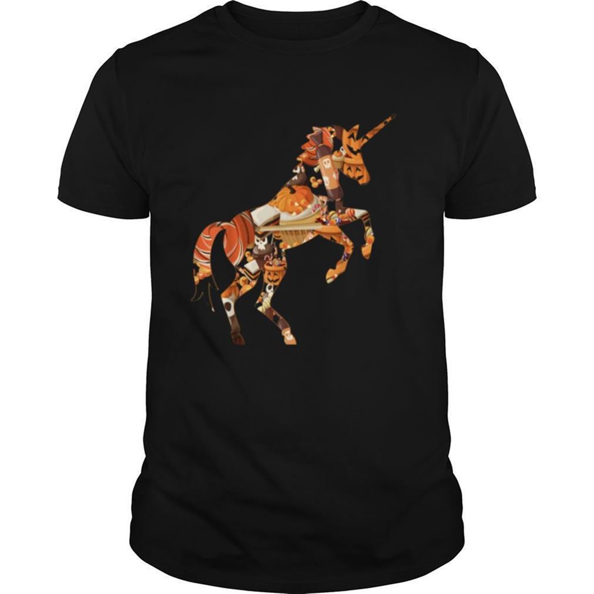 Halloween Unicorn Candy Corn Pumpkins Shirt