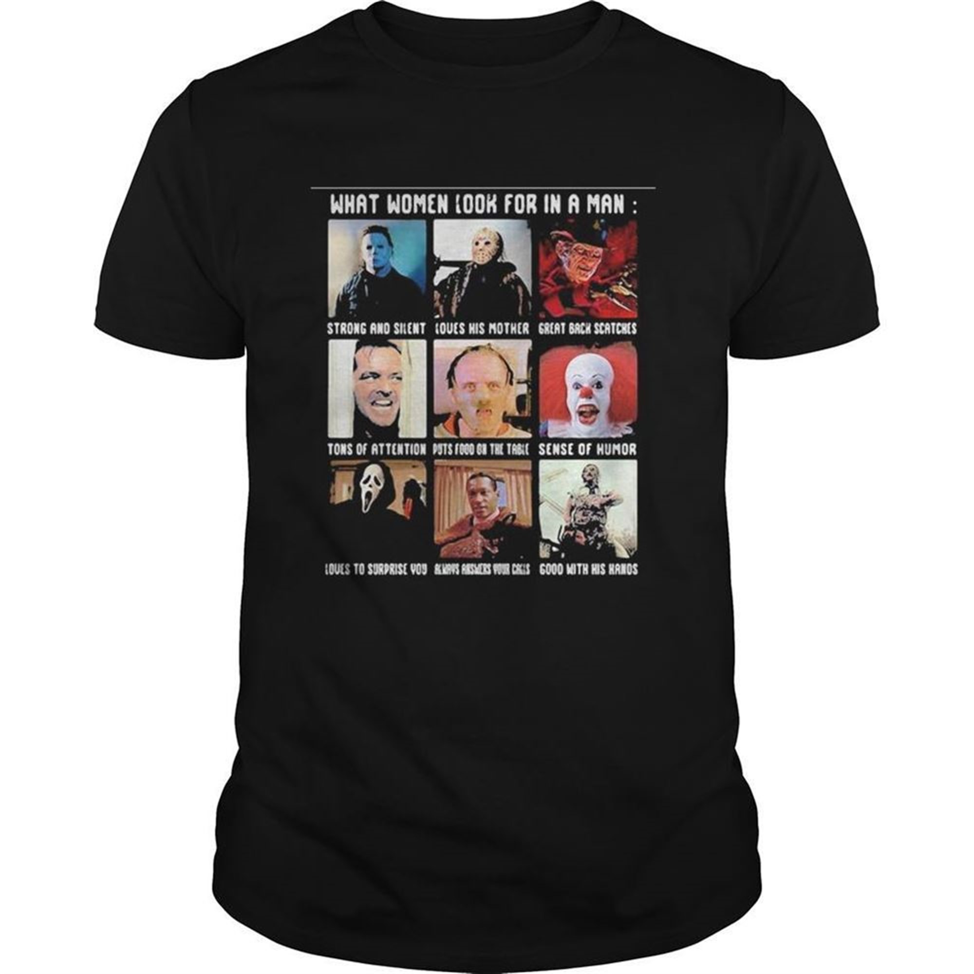 Halloween What Women Look For In A Man Strong And Silent Love His Mother Great Black Fathers Shirt