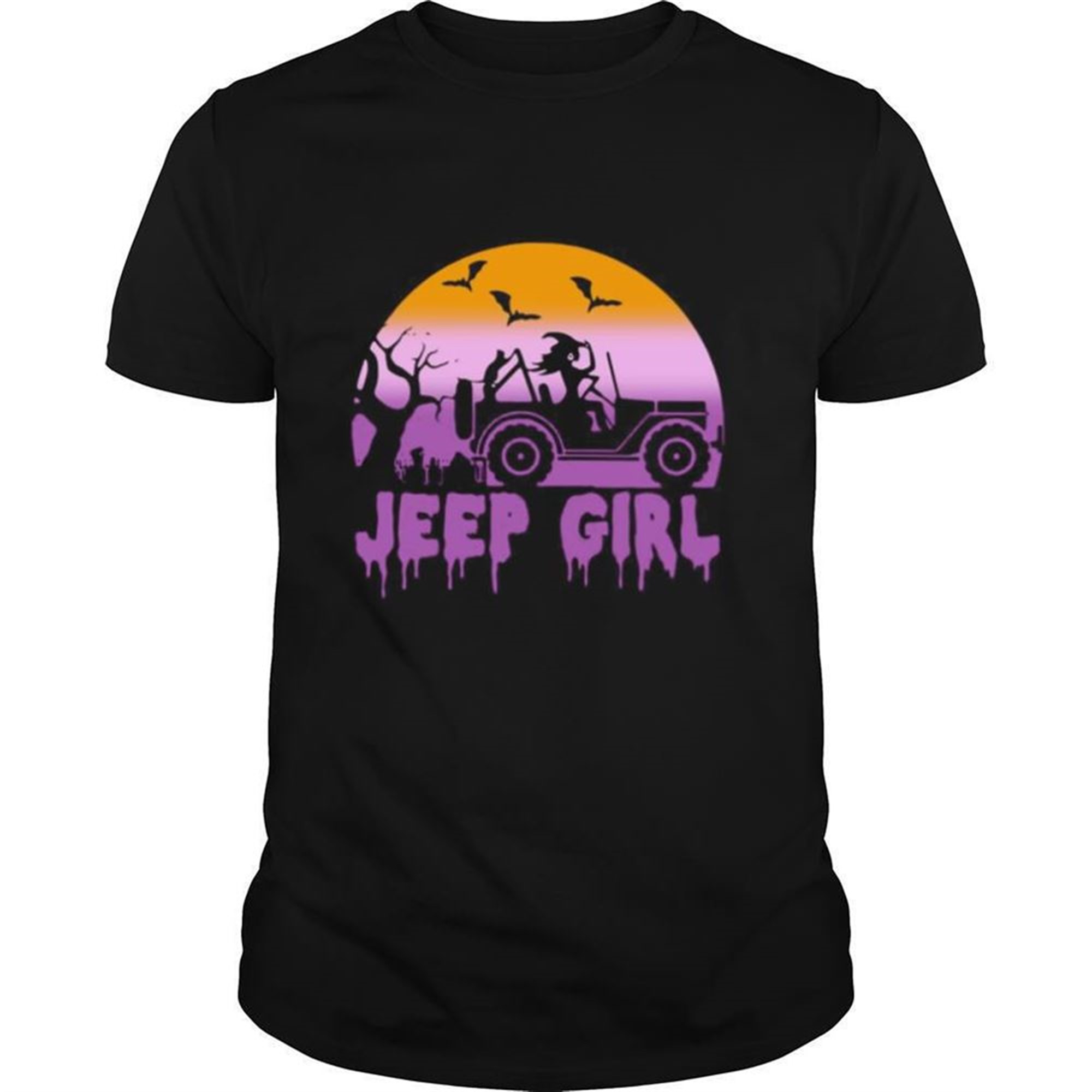 Halloween Witch Drive Jeep Jeep Girl Shirt
