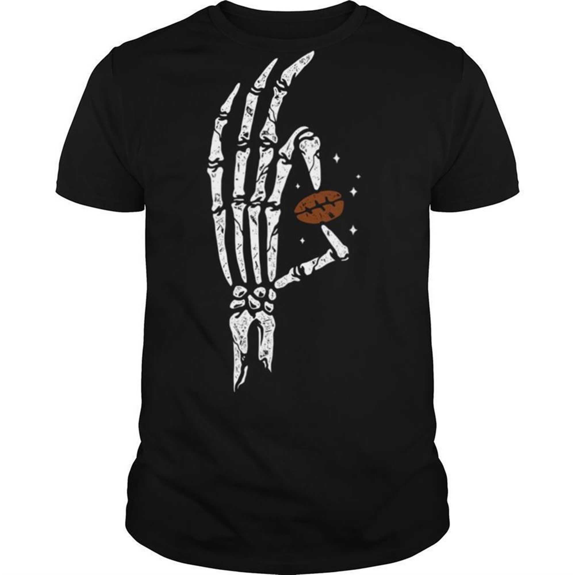 Hands Bone Hold Coffee Beans Halloween Shirt