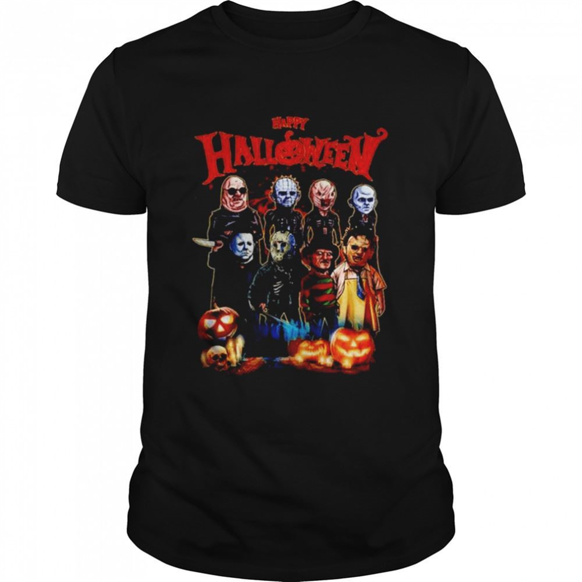 Happy Halloween Horror Characters Movie Shirt