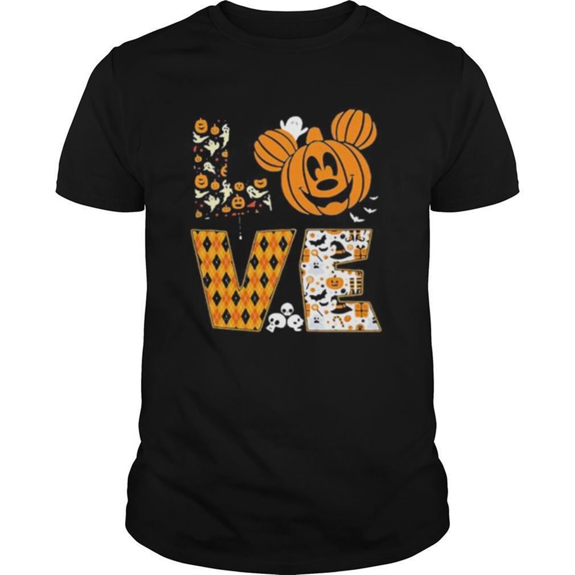 Happy Halloween Love Mickey Mouse Pumpkin Shirt