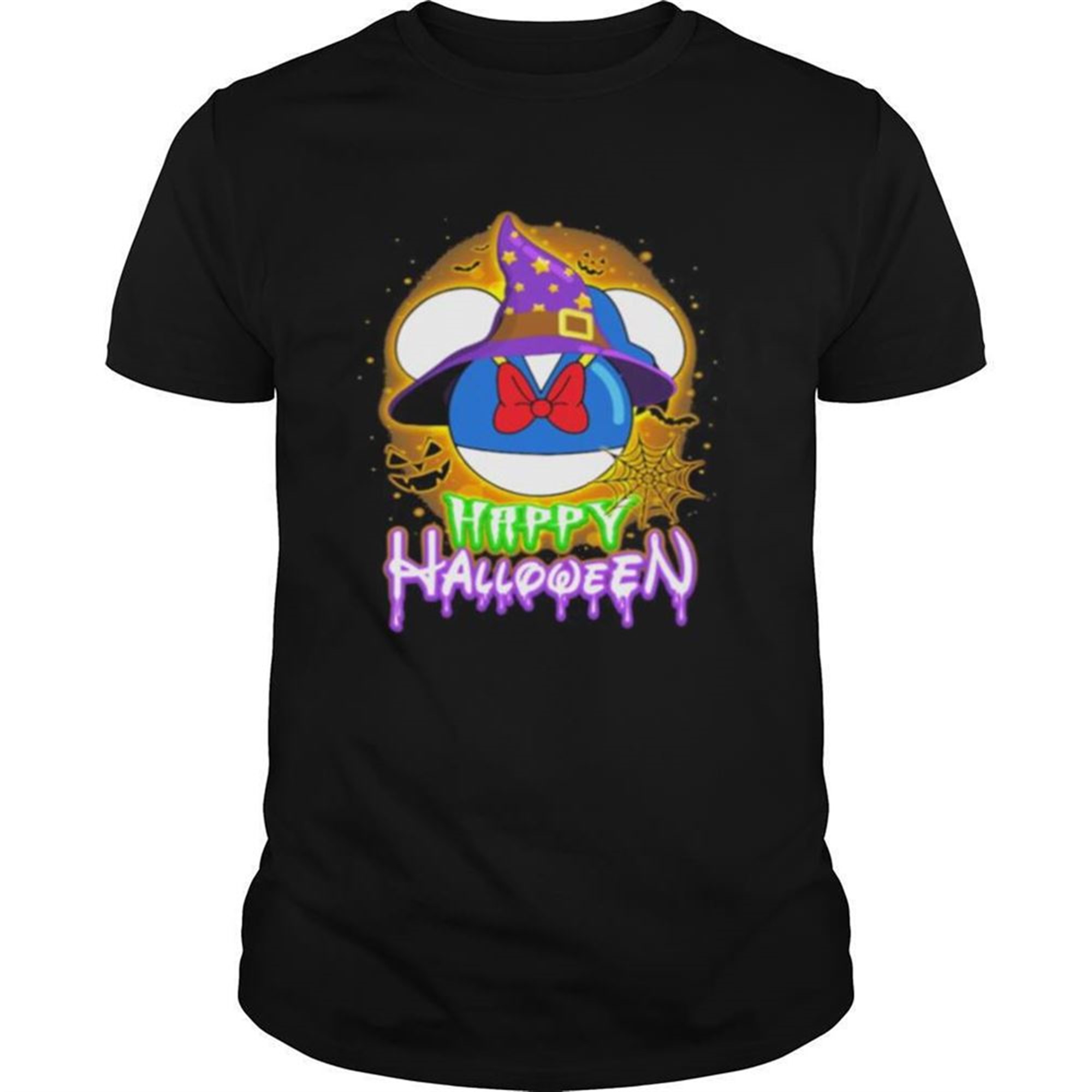 Happy Halloween Minnie Mouse Witch Moon Shirt