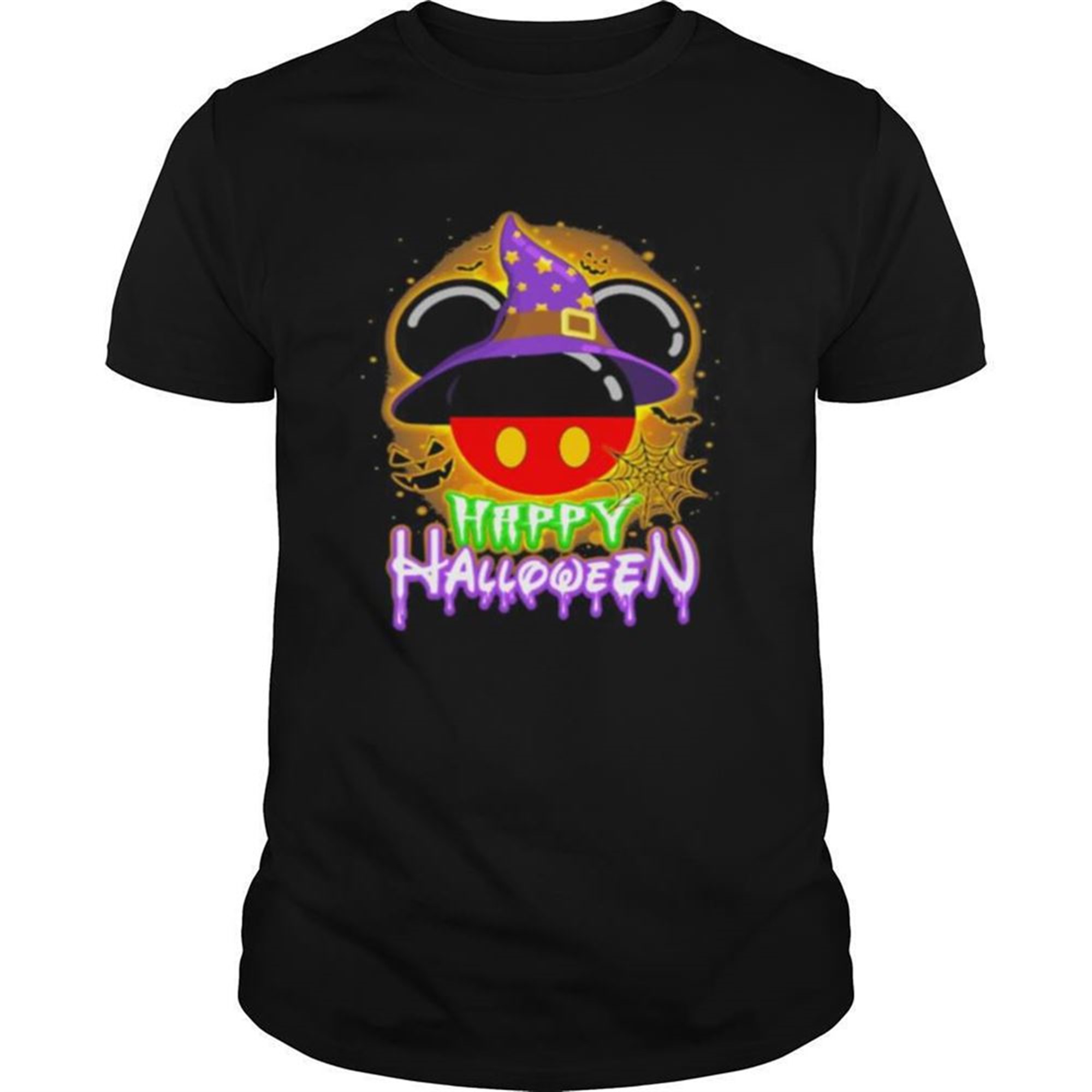 Happy Halloween Minnie Mouse Witch Star Moon Shirt