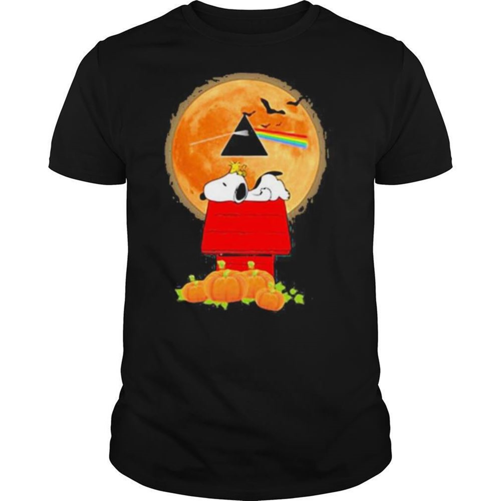 Happy Halloween Snoopy Pumpkins Pink Floyd Band Shirt